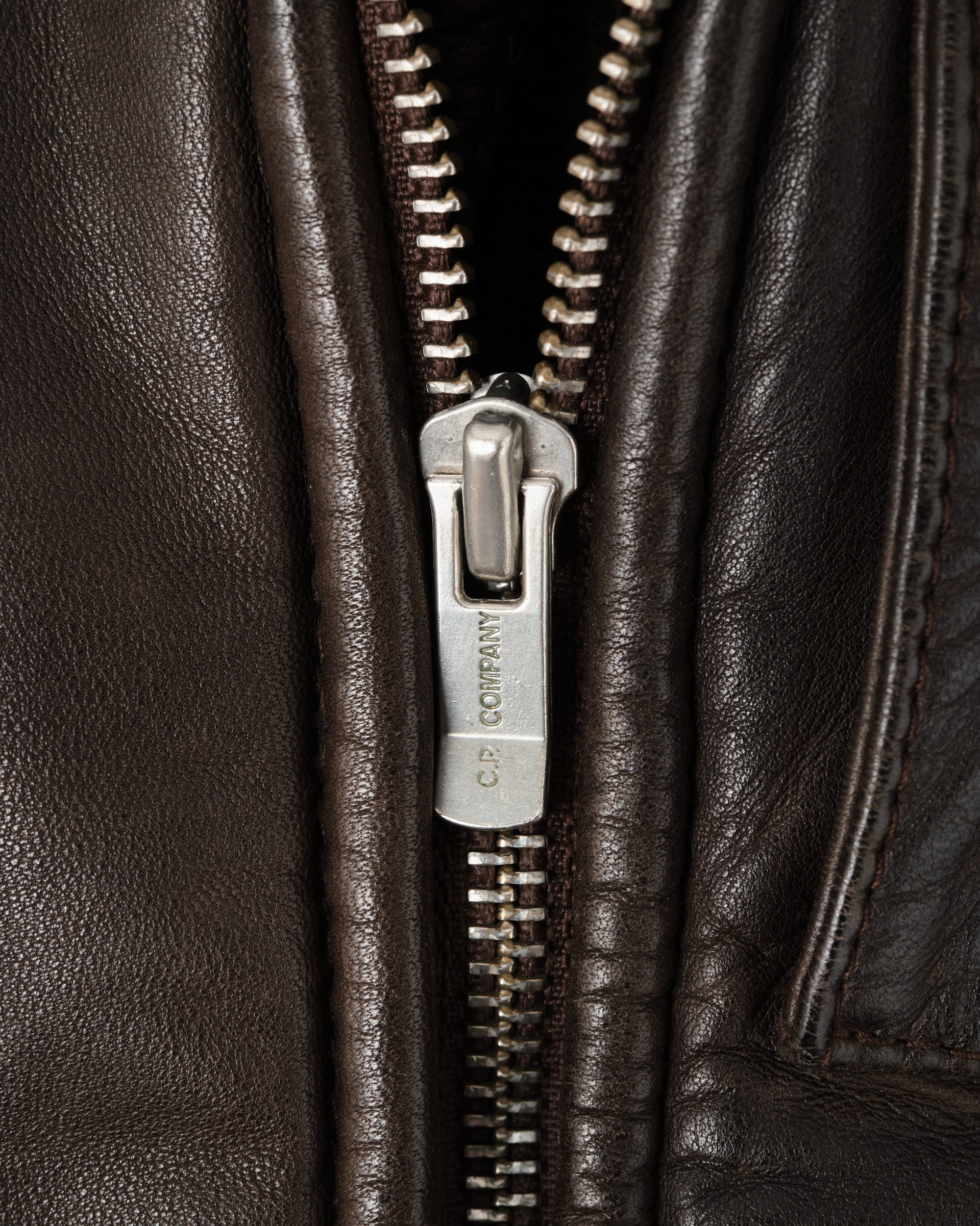 【06AW】Old C.P.Company Switching Leather Wool Zip Up Jacket Size.50