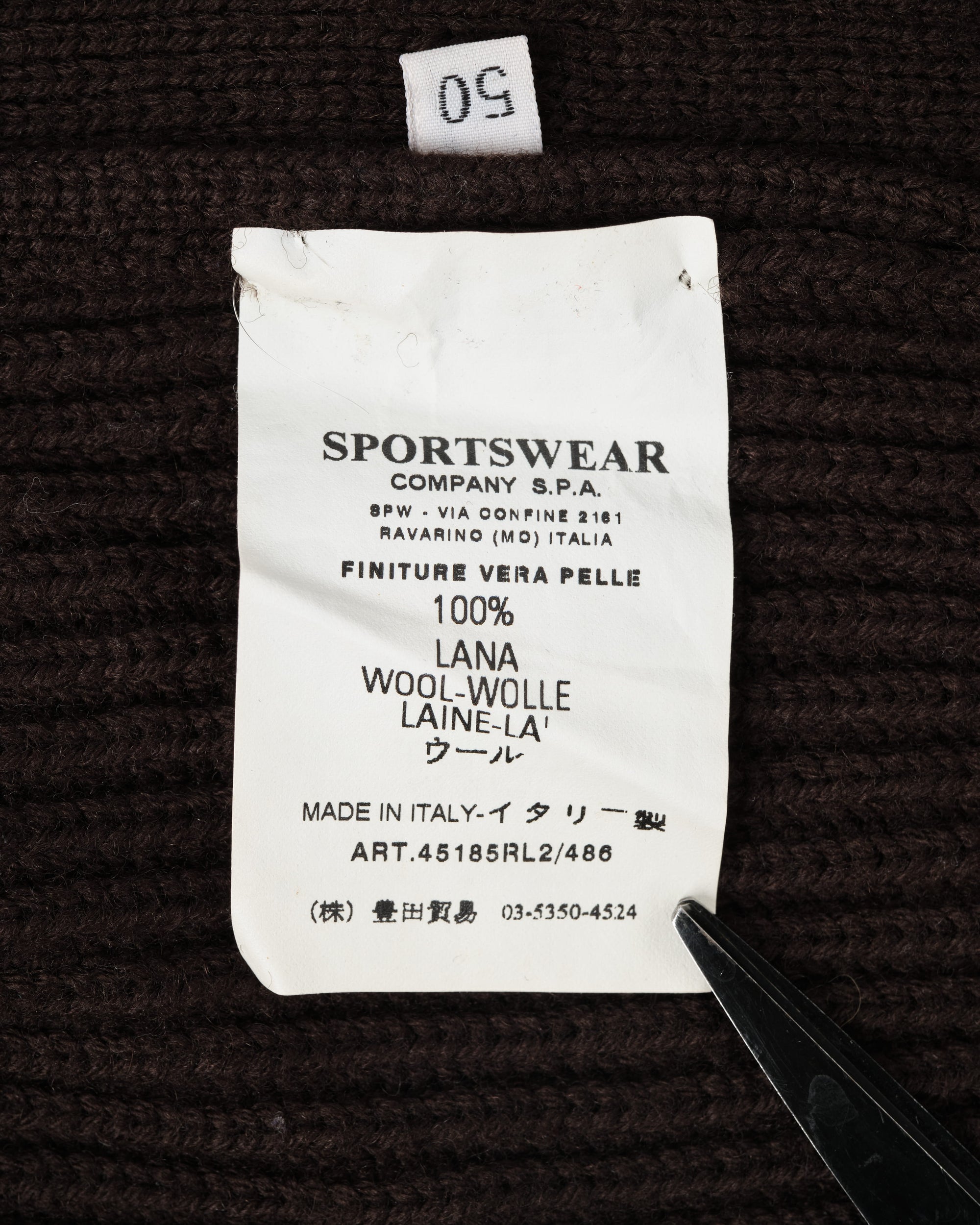 【06AW】Old C.P.Company Switching Leather Wool Zip Up Jacket Size.50