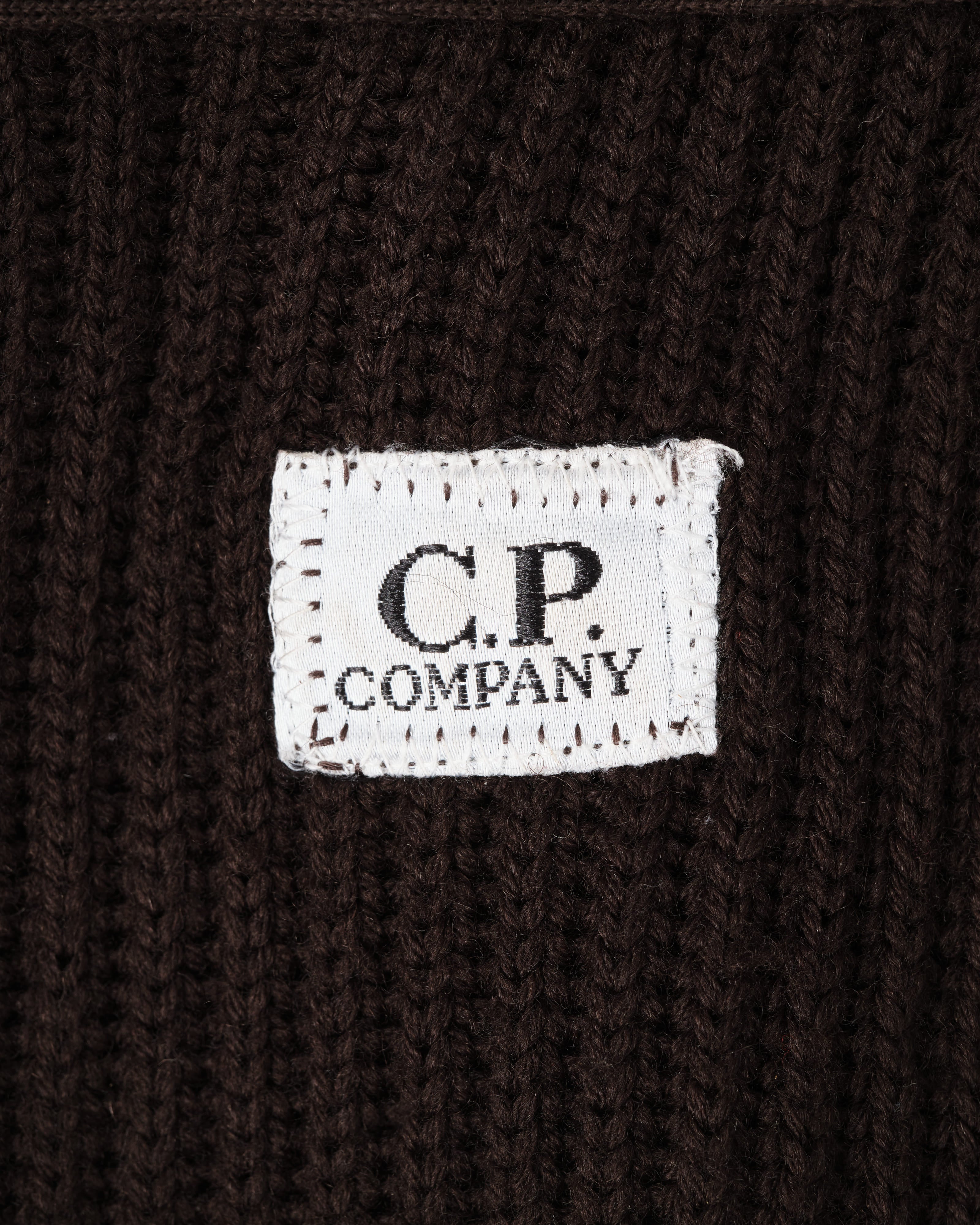 [06AW] Old C.P. Company Switching Leather Wool Zip Up Jacket Size.50