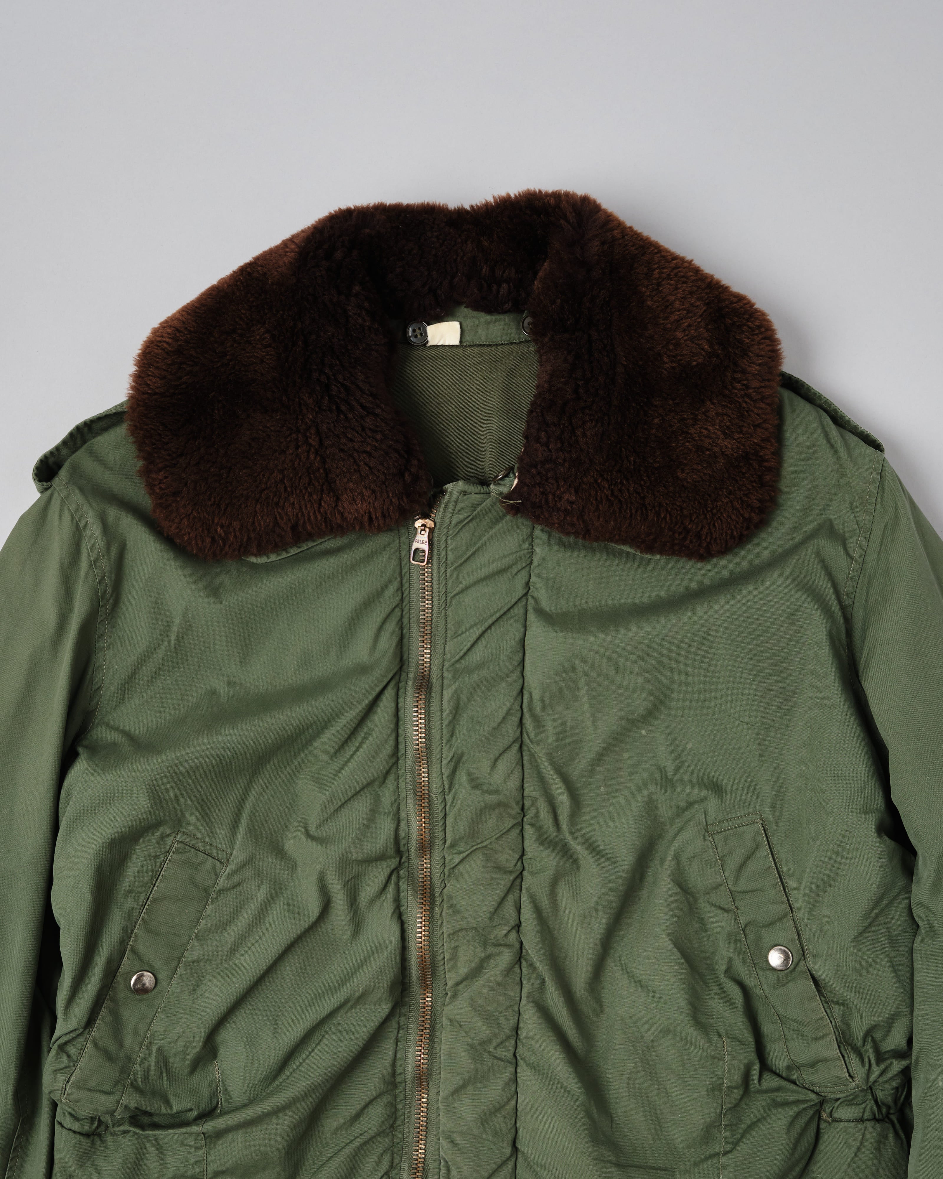 [~60's] French Air Force Cotton Flight Jacket With Boa Collar Size.104MGM
