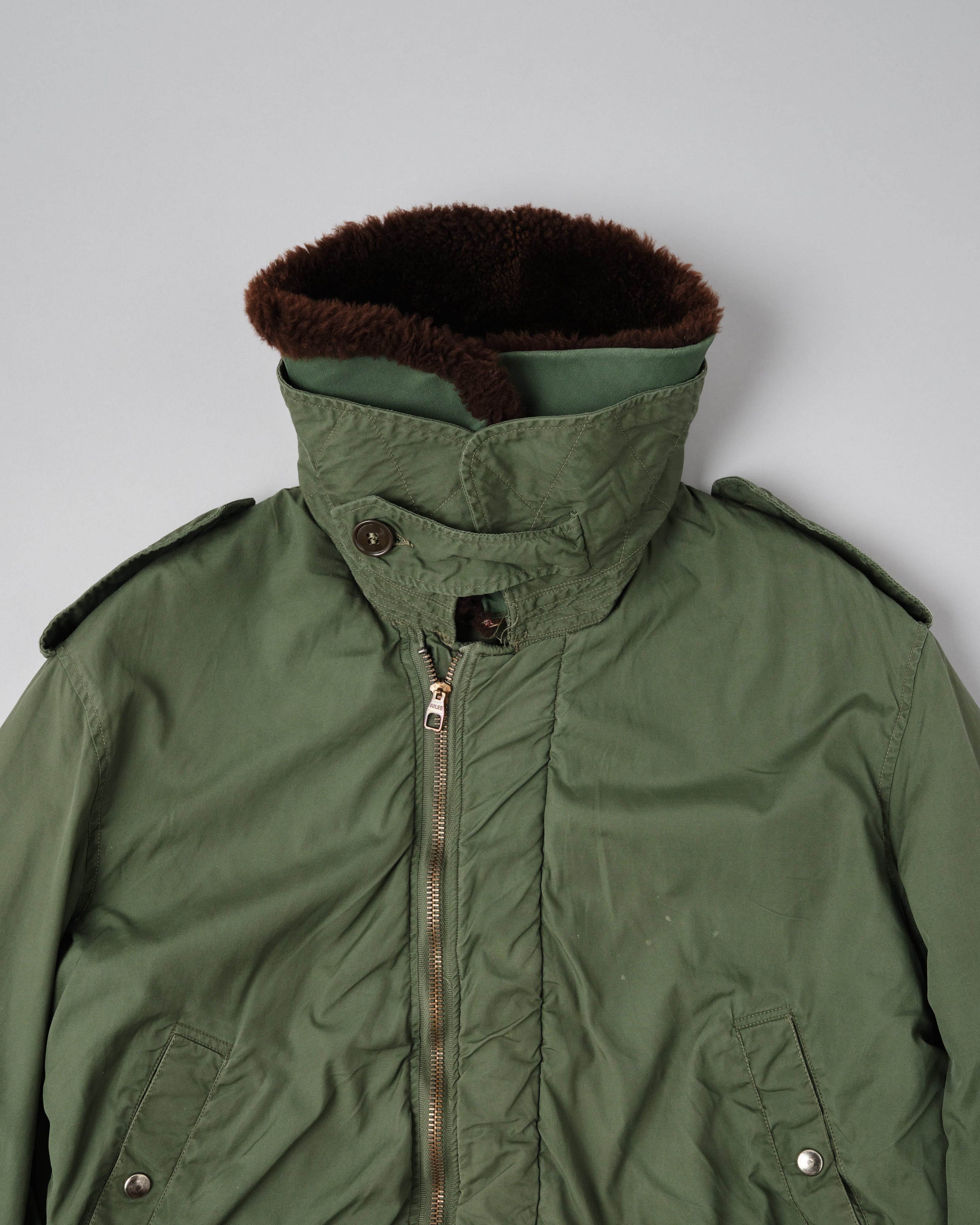 [~60's] French Air Force Cotton Flight Jacket With Boa Collar Size.104MGM