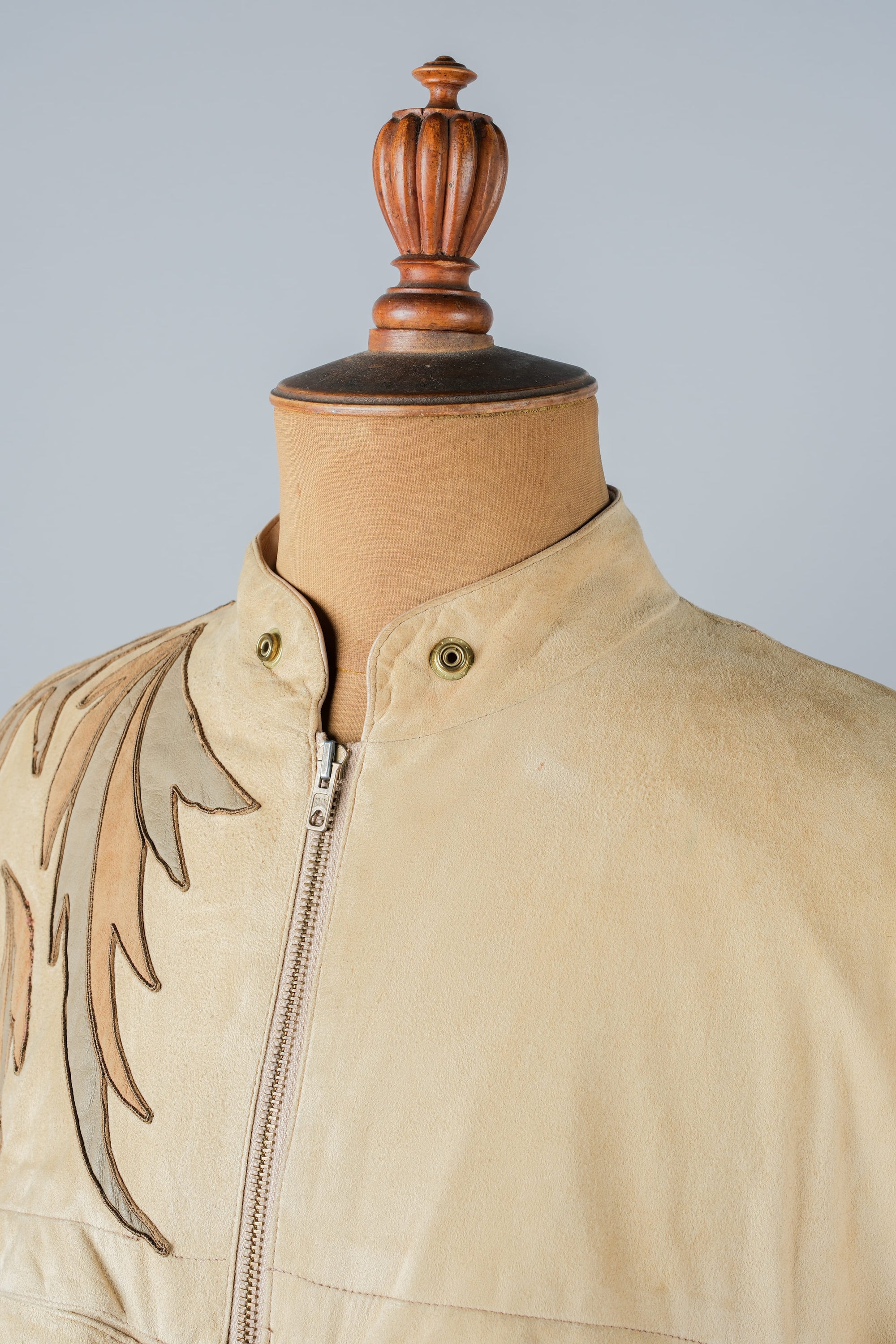 ［~80's］Old CLAUDE MONTANA Raglan Sleeve Zip Up Suede Leather Jacket