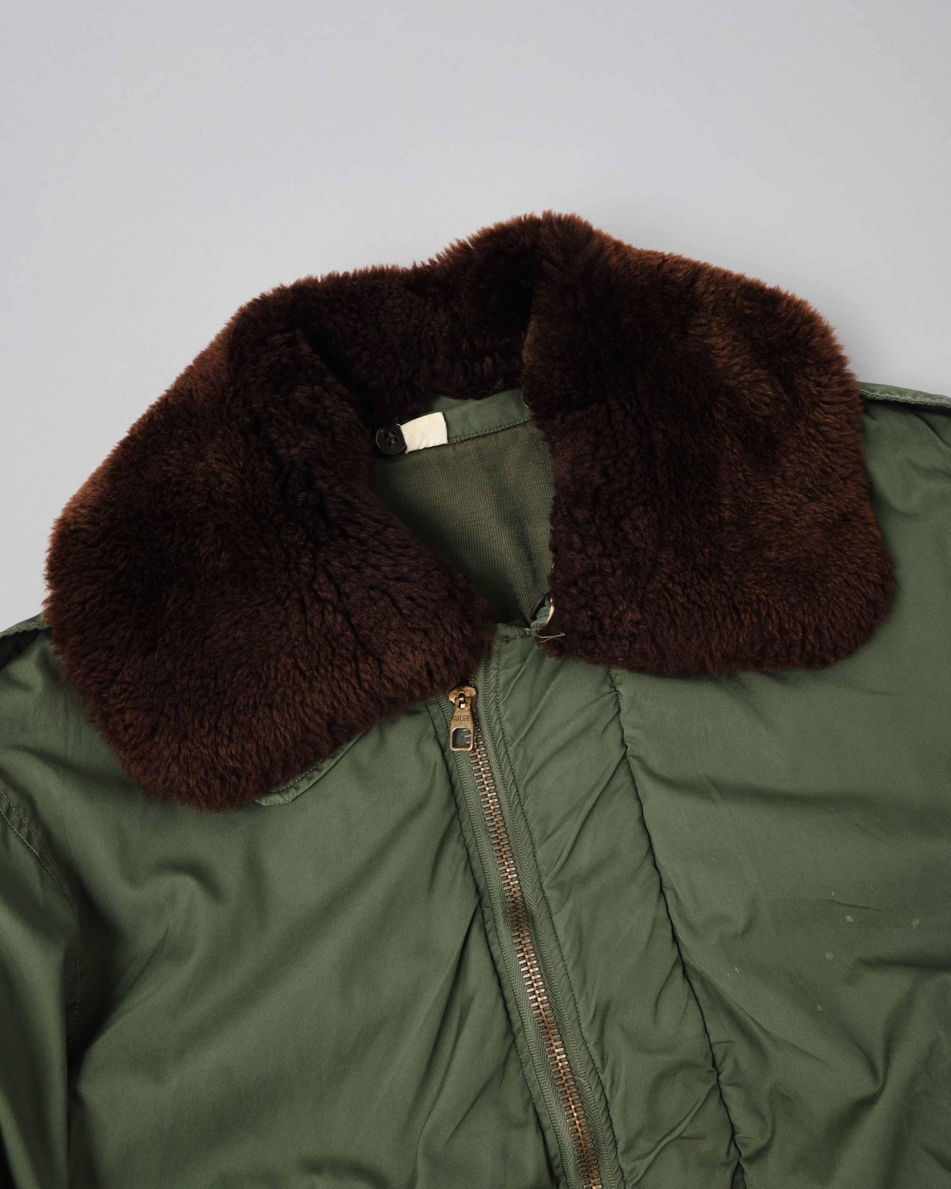 [~60's] French Air Force Cotton Flight Jacket With Boa Collar Size.104MGM