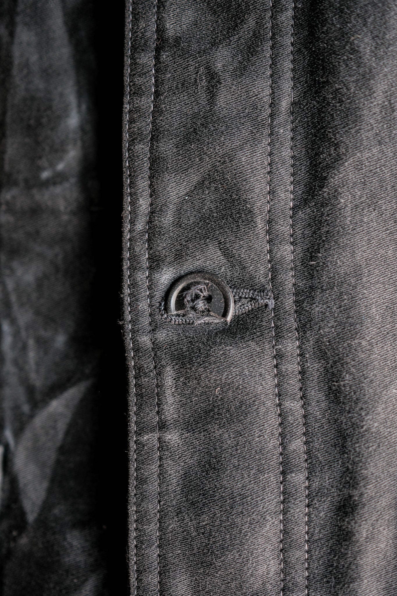 ［~30's］French Vintage Black Moleskin Work Jacket "6 Buttons"