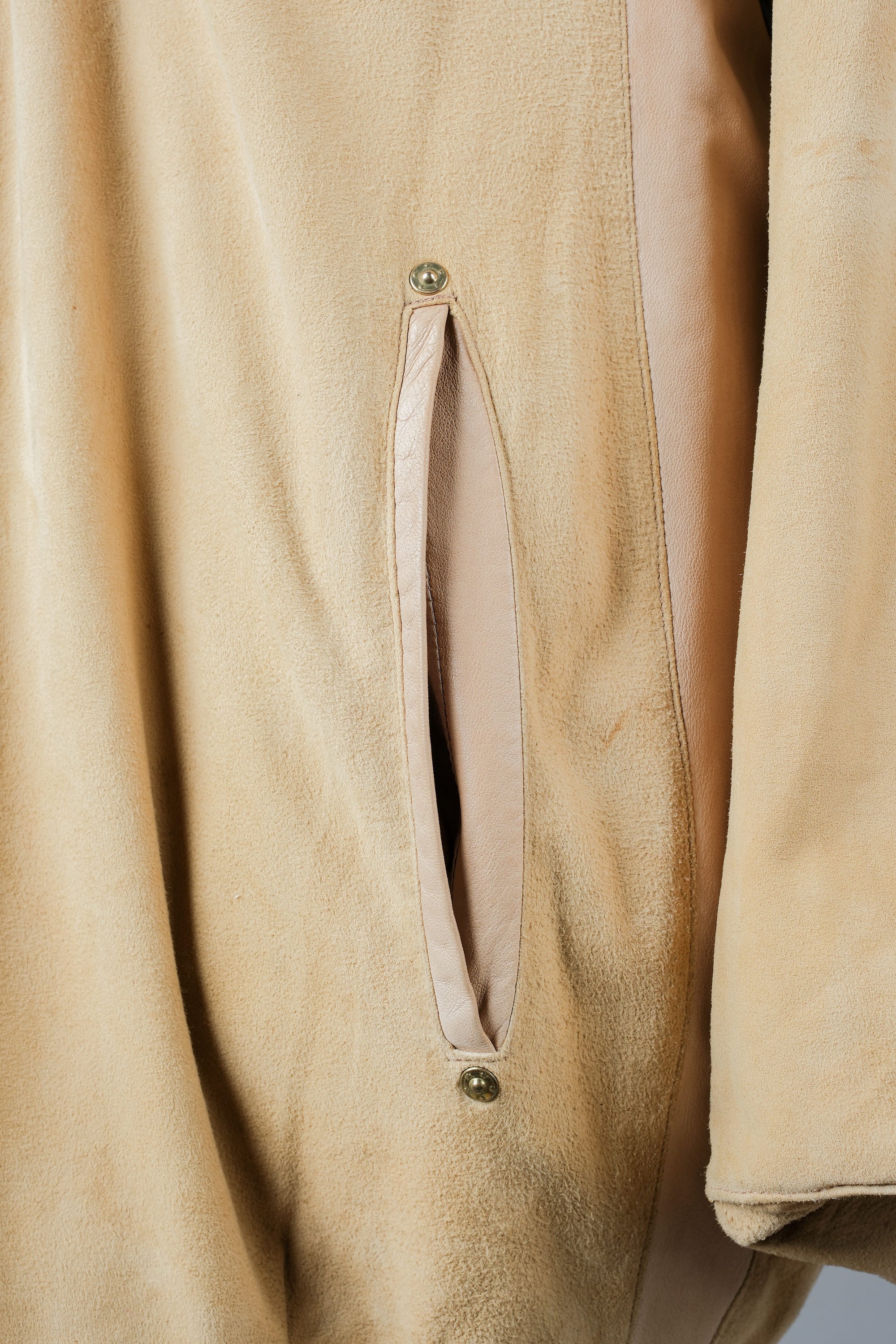 ［~80's］Old CLAUDE MONTANA Raglan Sleeve Zip Up Suede Leather Jacket