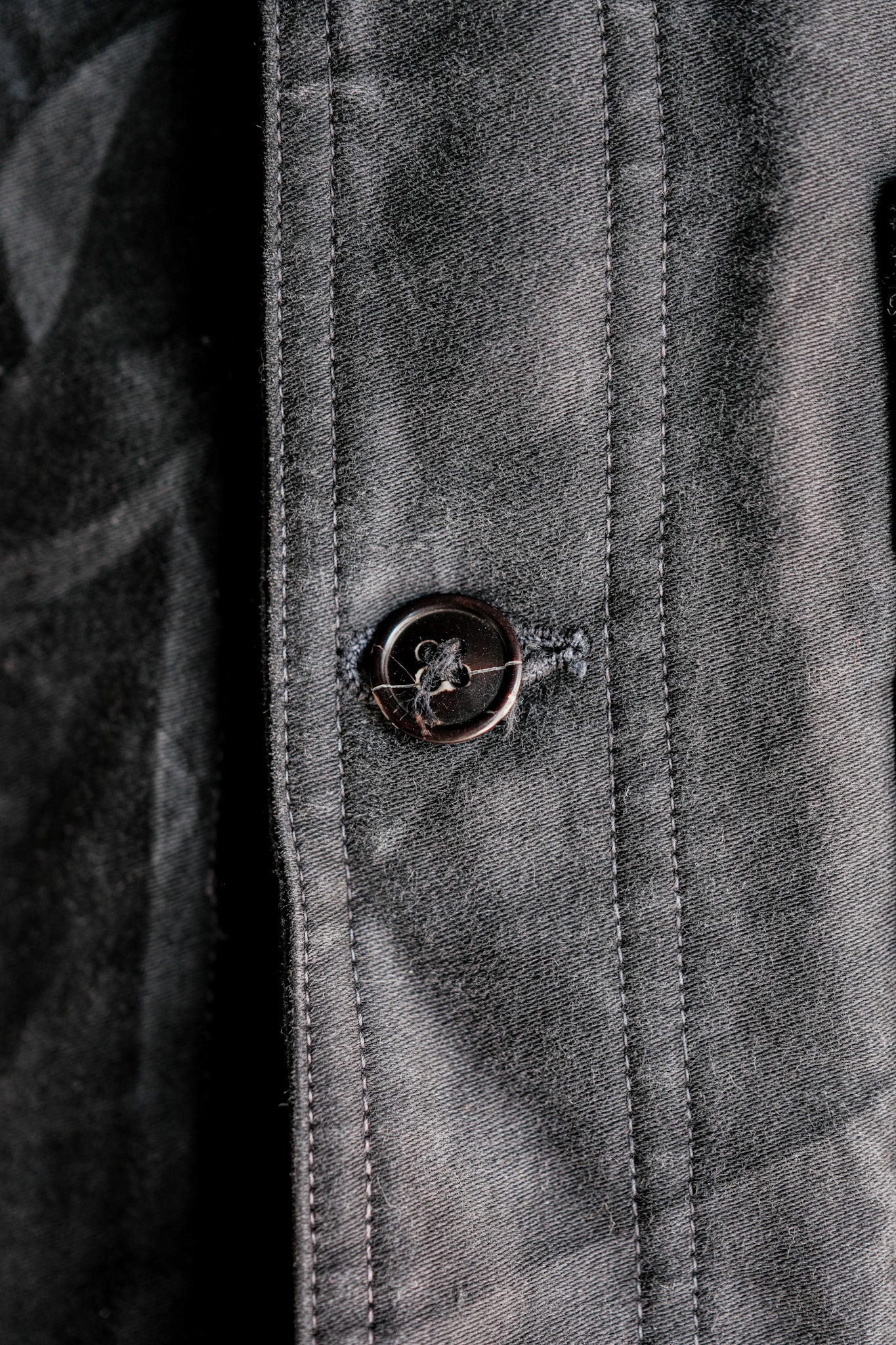 ［~30's］French Vintage Black Moleskin Work Jacket "6 Buttons"