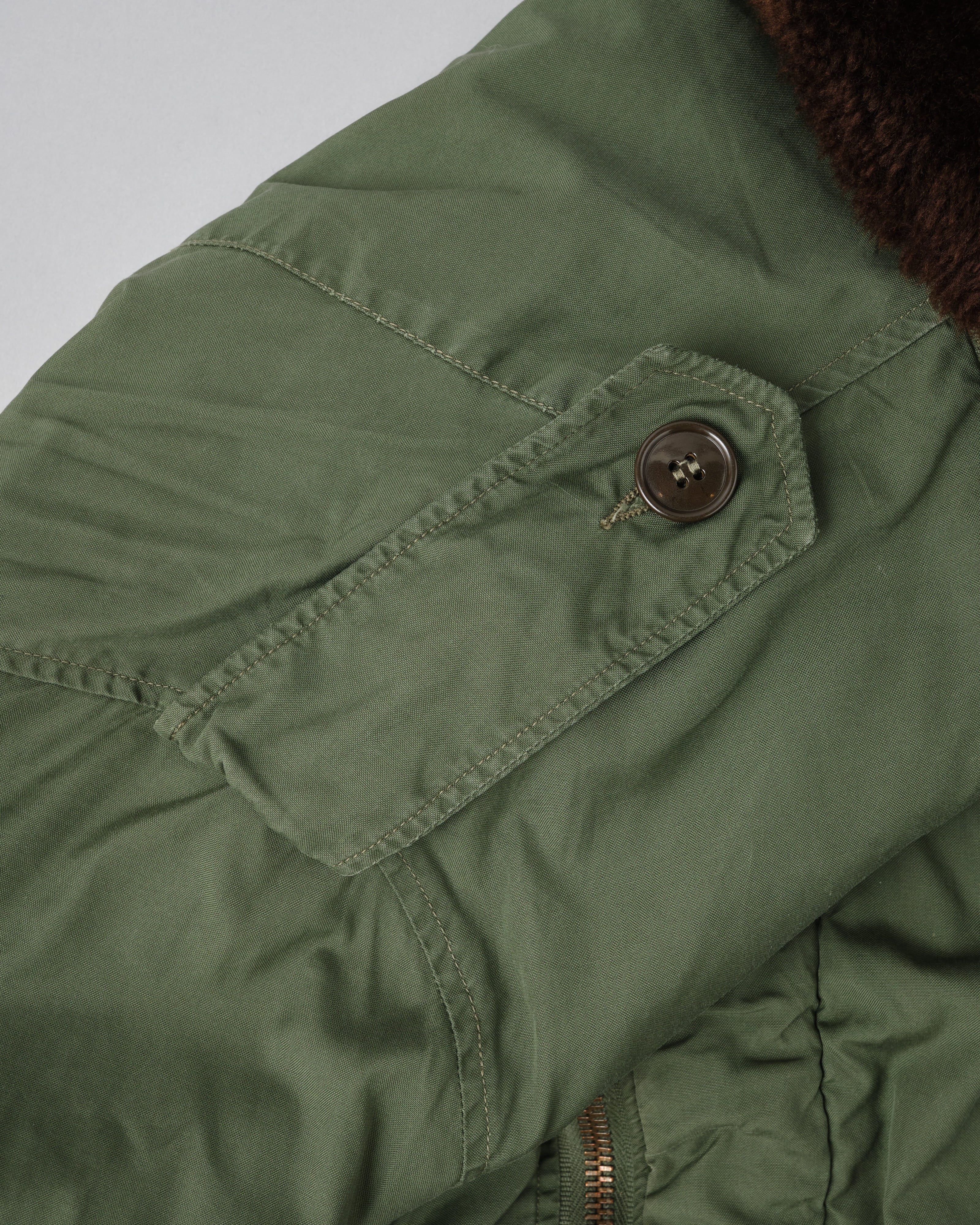 [~60's] French Air Force Cotton Flight Jacket With Boa Collar Size.104MGM