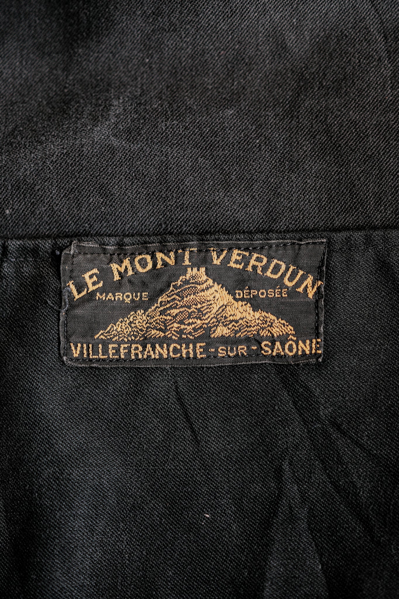 【~30's】French Vintage Black Moleskin Work Jacket "6 Buttons"