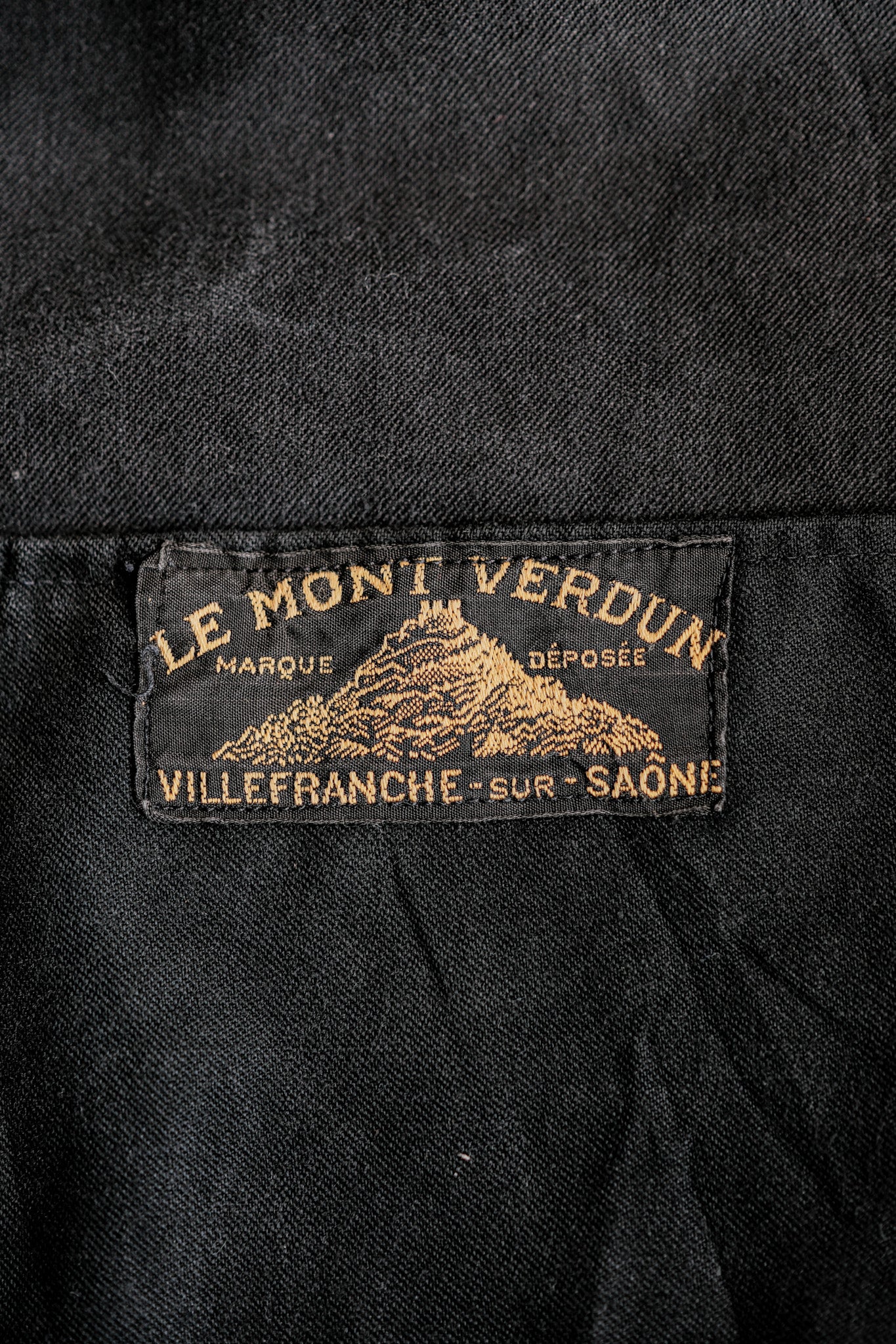 ［~30's］French Vintage Black Moleskin Work Jacket "6 Buttons"