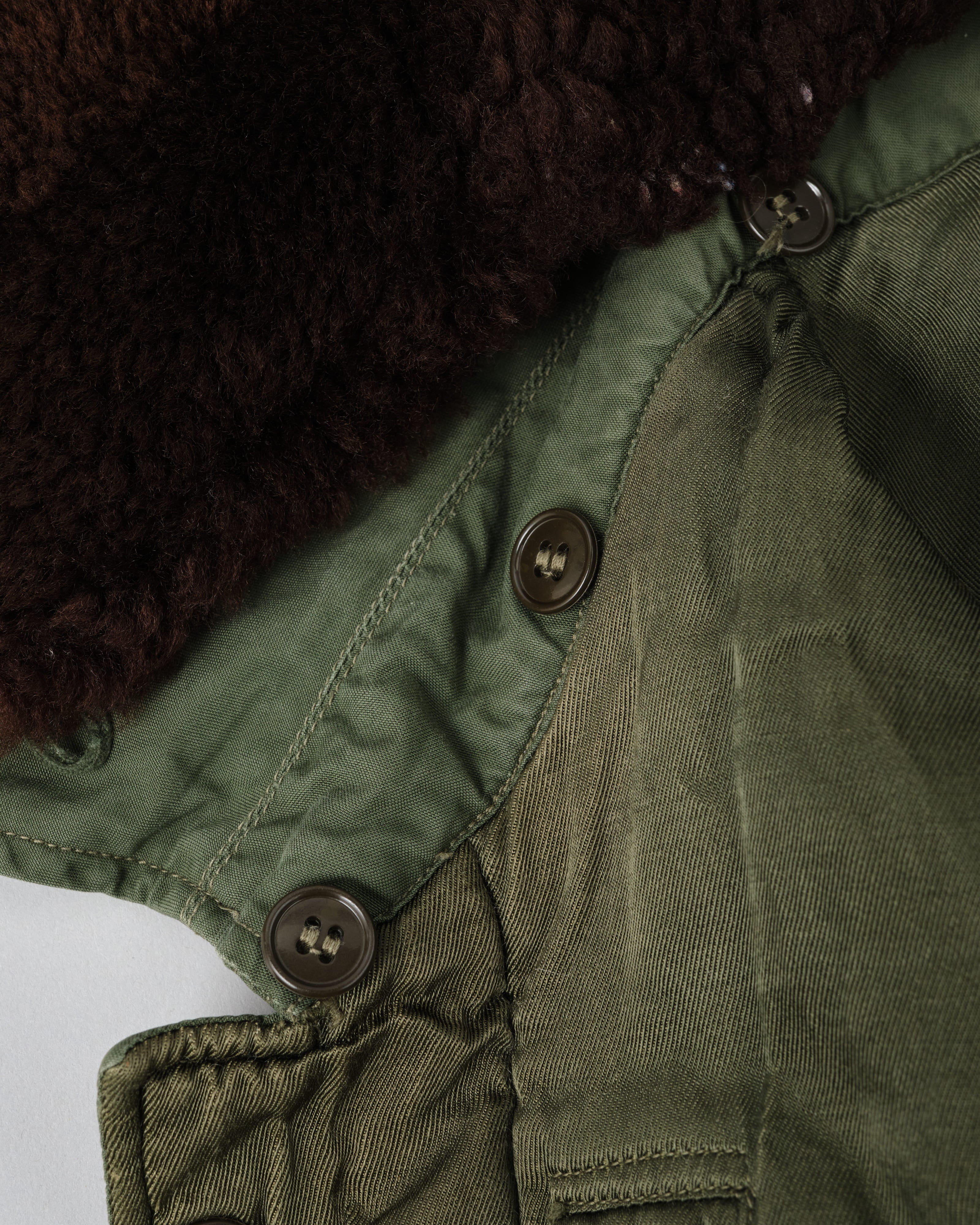 [~60's] French Air Force Cotton Flight Jacket With Boa Collar Size.104MGM