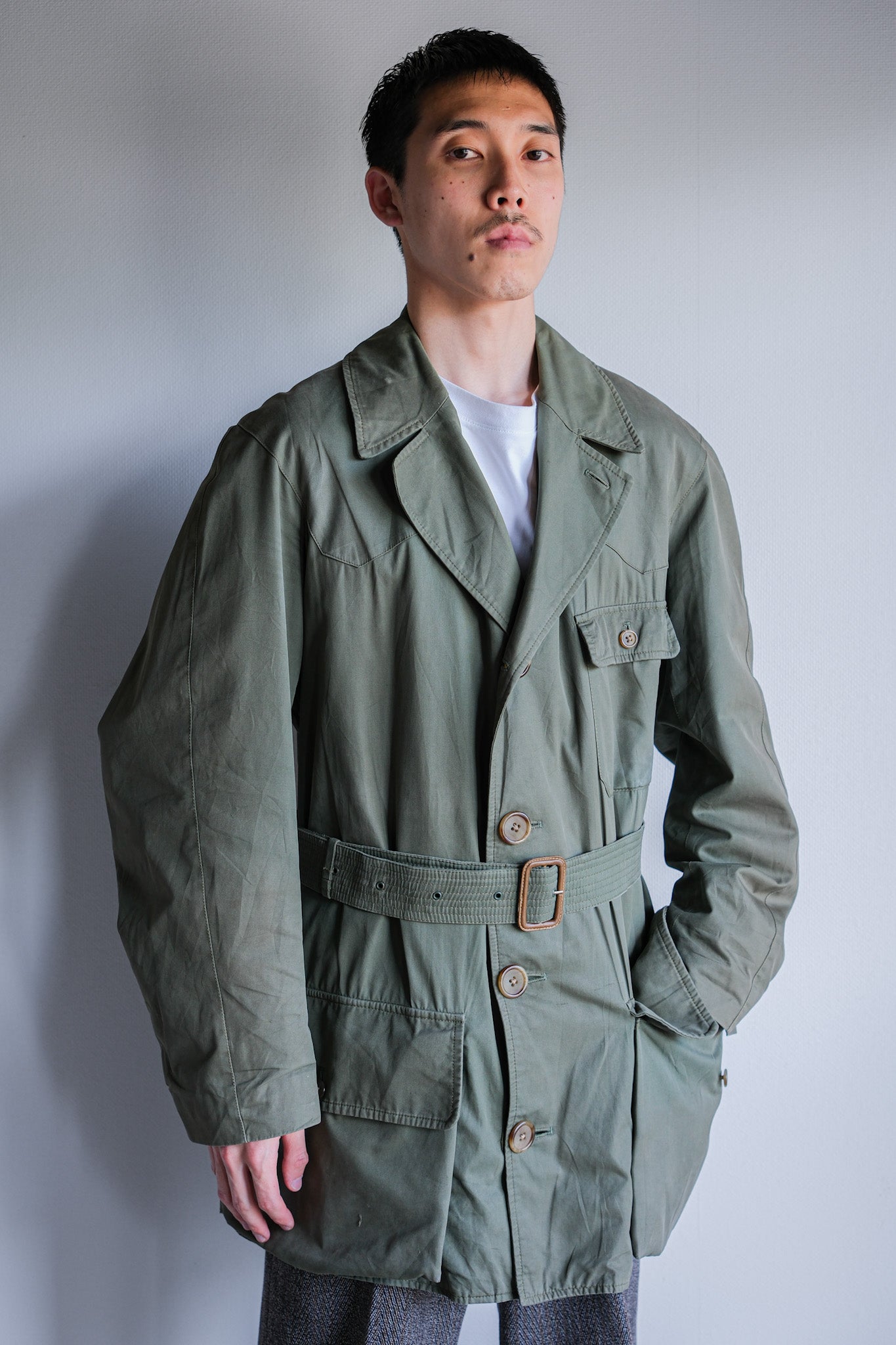 [~ 60's] Vintage Grenfell Shooter Veste Taille.40 "Mountain Tag"