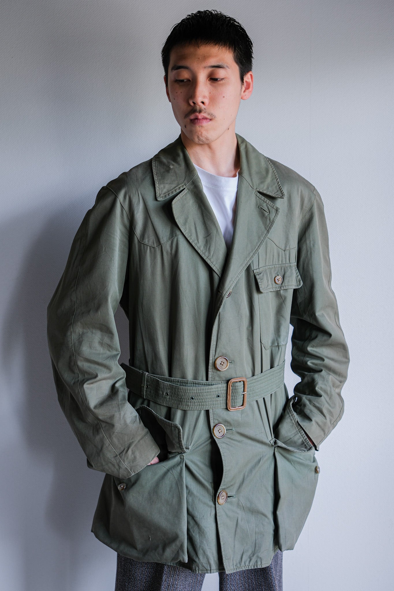 [~ 60's] Vintage Grenfell Shooter Veste Taille.40 "Mountain Tag"