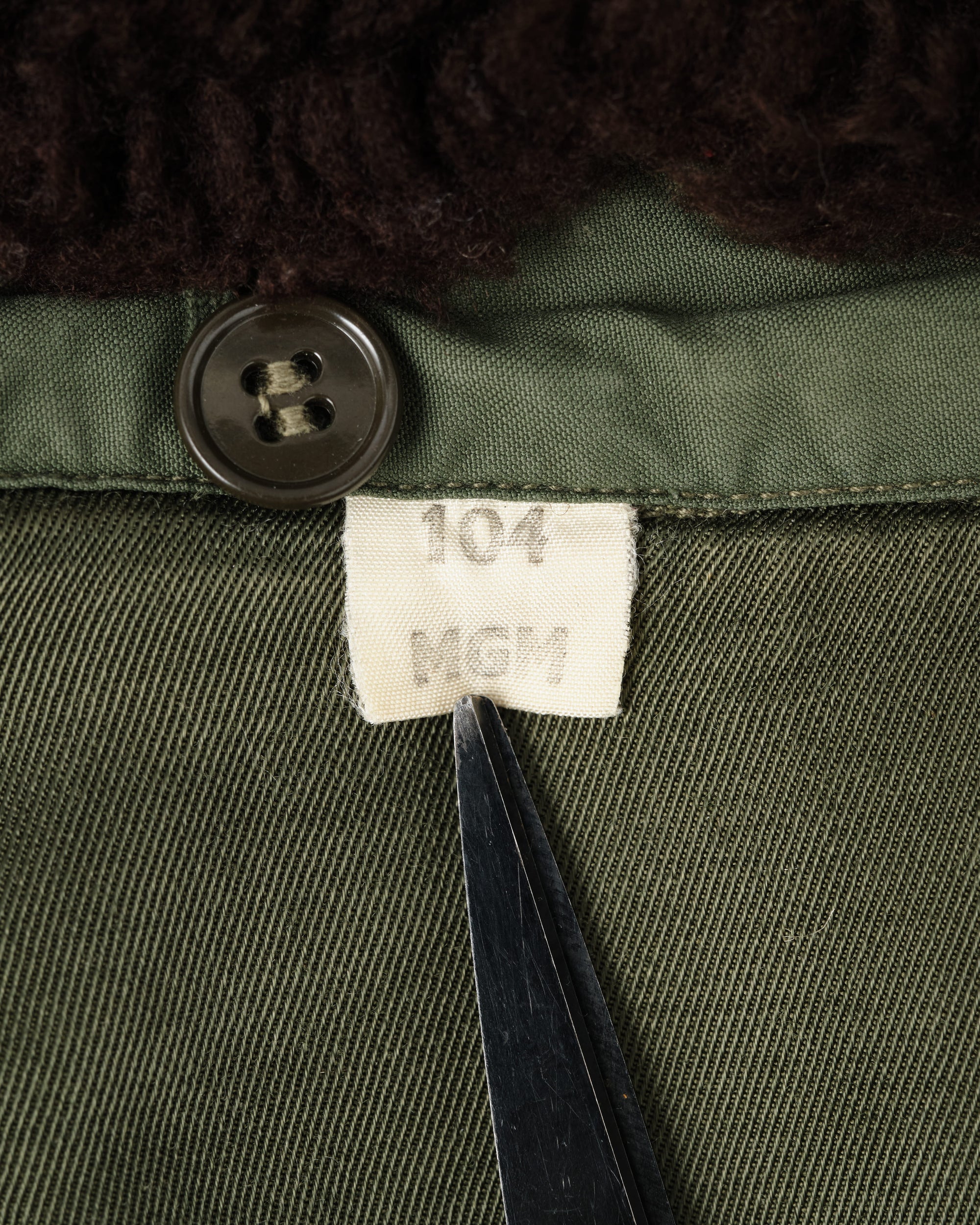 ［~60's］French Air Force Cotton Flight Jacket With Boa Collar Size.104MGM