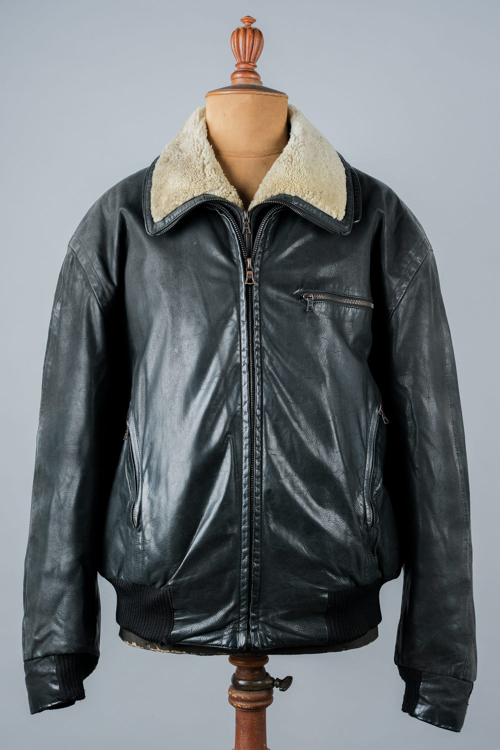 ［~90's］Old SERAPHIN Zip Up Leather Blouson