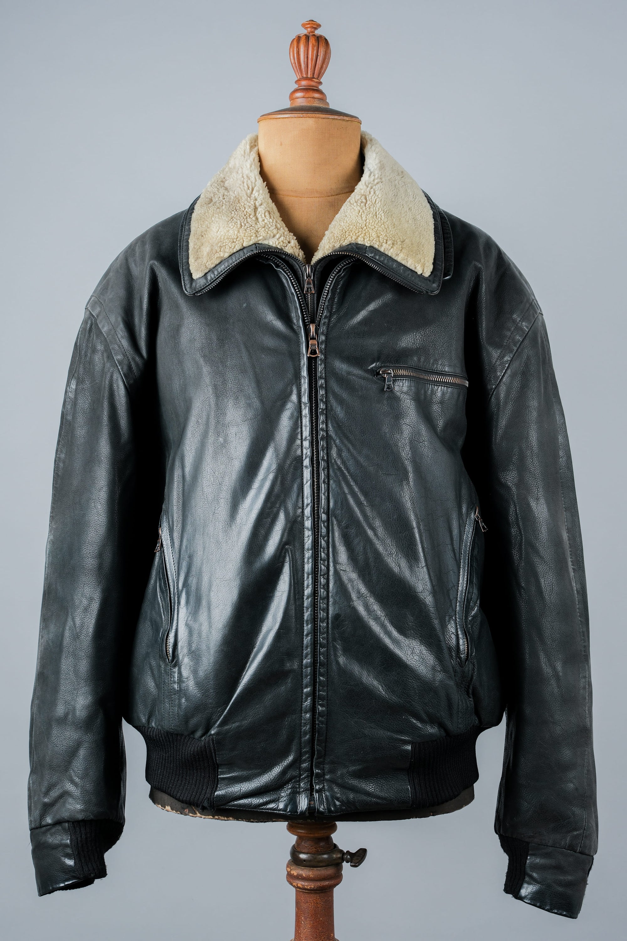 ［~90's］Old SERAPHIN Zip Up Leather Blouson