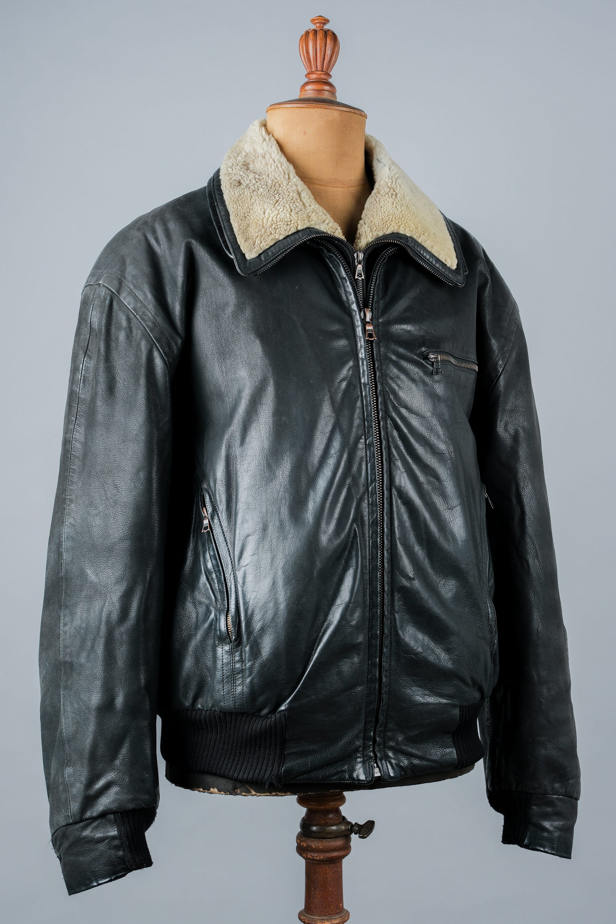 ［~90's］Old SERAPHIN Zip Up Leather Blouson