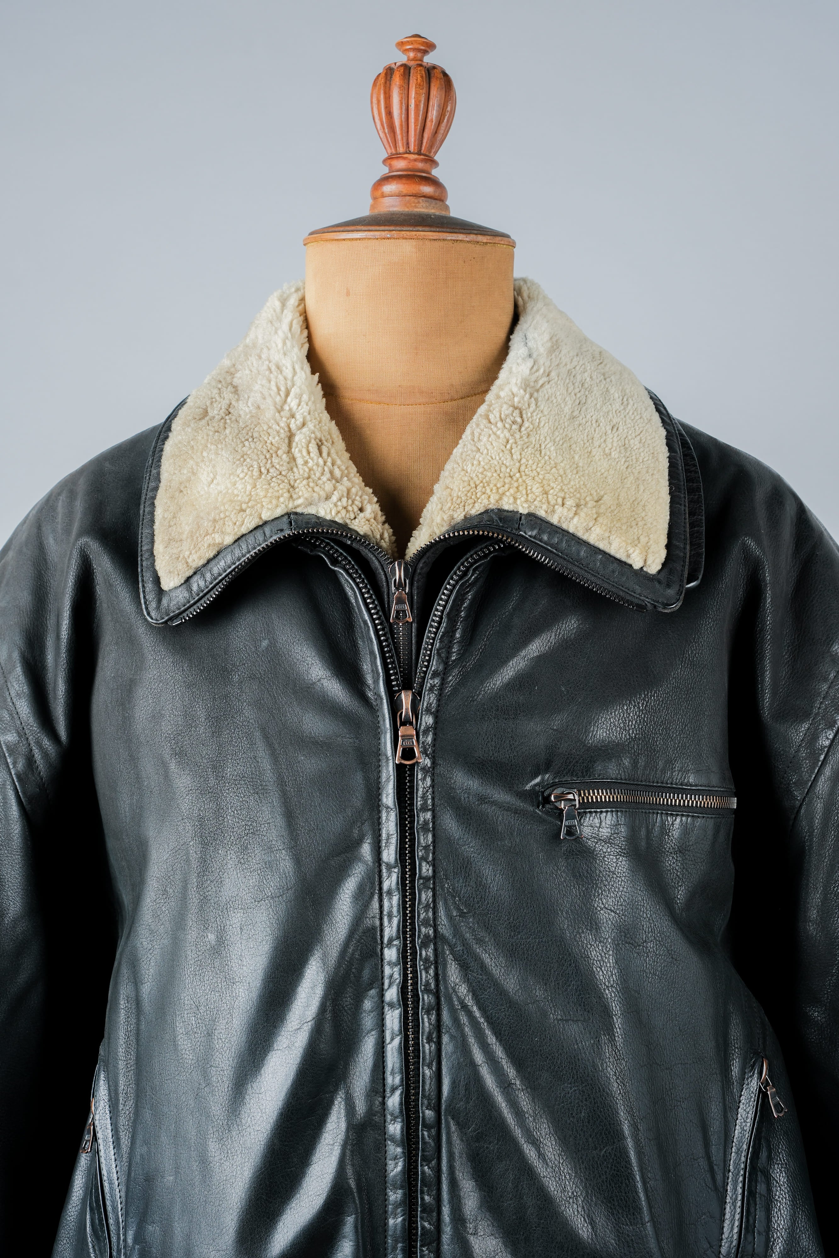 【~90's】Old SERAPHIN Zip Up Leather Blouson