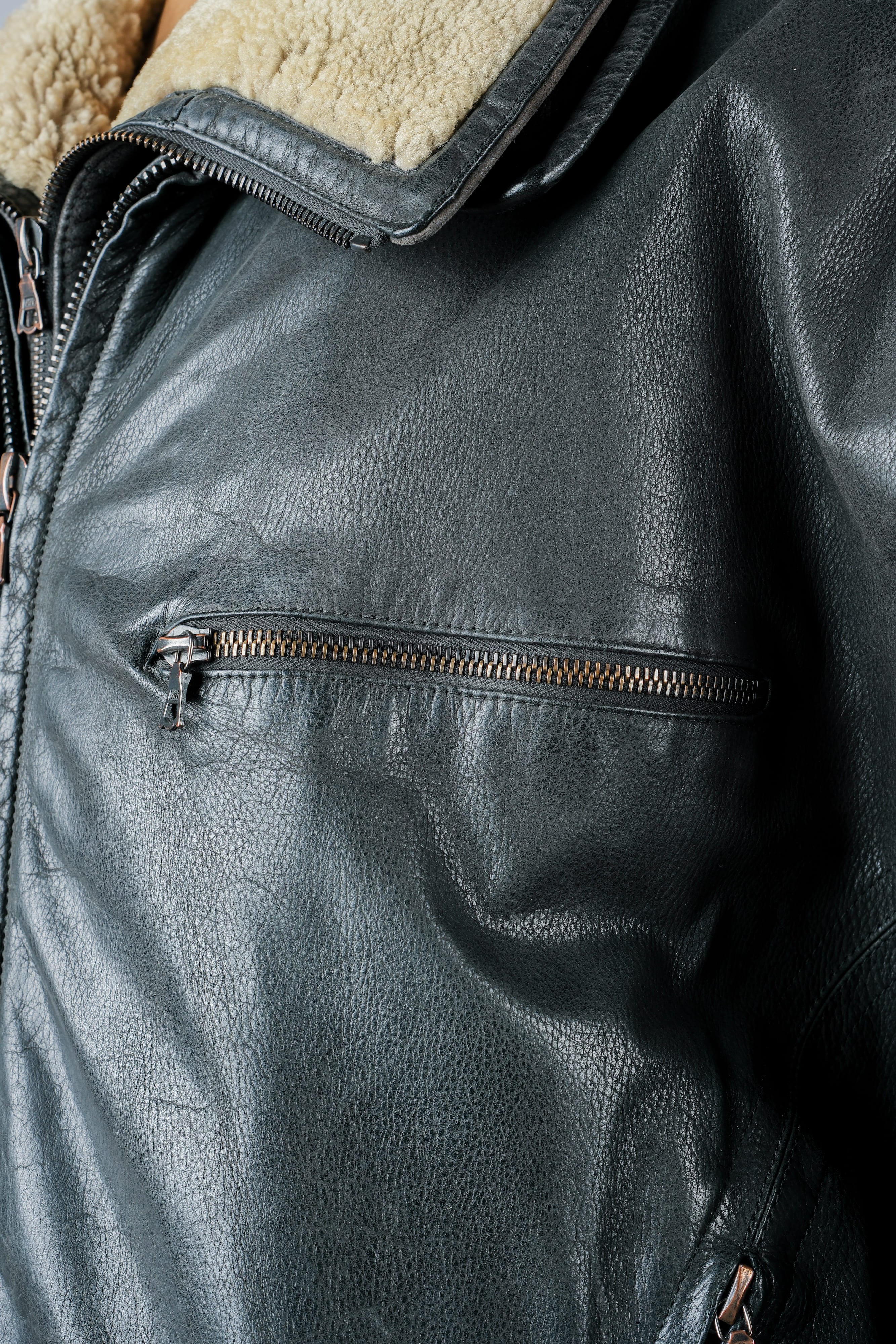 【~90's】Old SERAPHIN Zip Up Leather Blouson