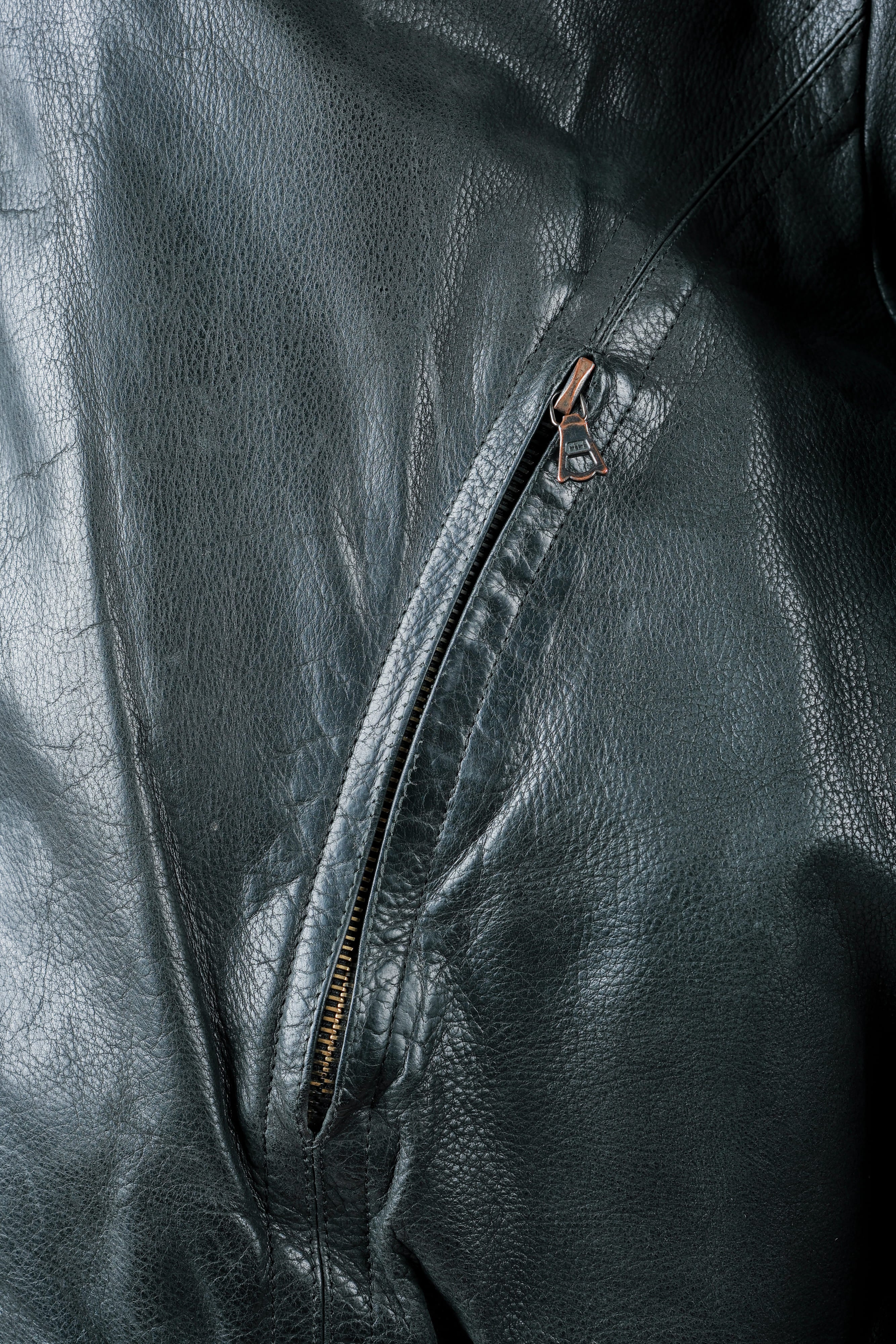 [~ 90's] Old Seraphin Zip Up Leather Blouson