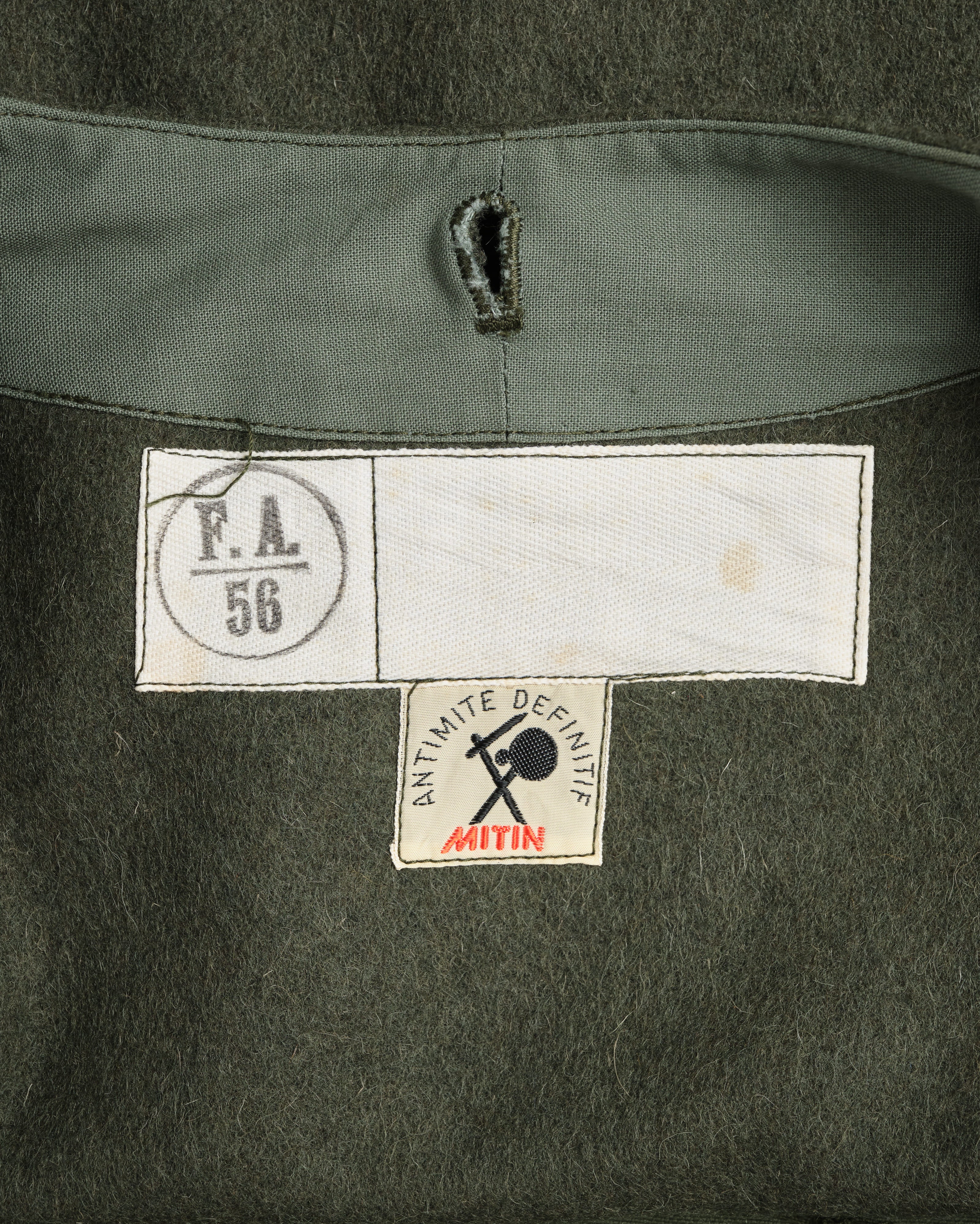 [~50's] French Air Force M38 Double Breasted Motorcycle Jacket With Liner Size.96-100 "Dead Stock"