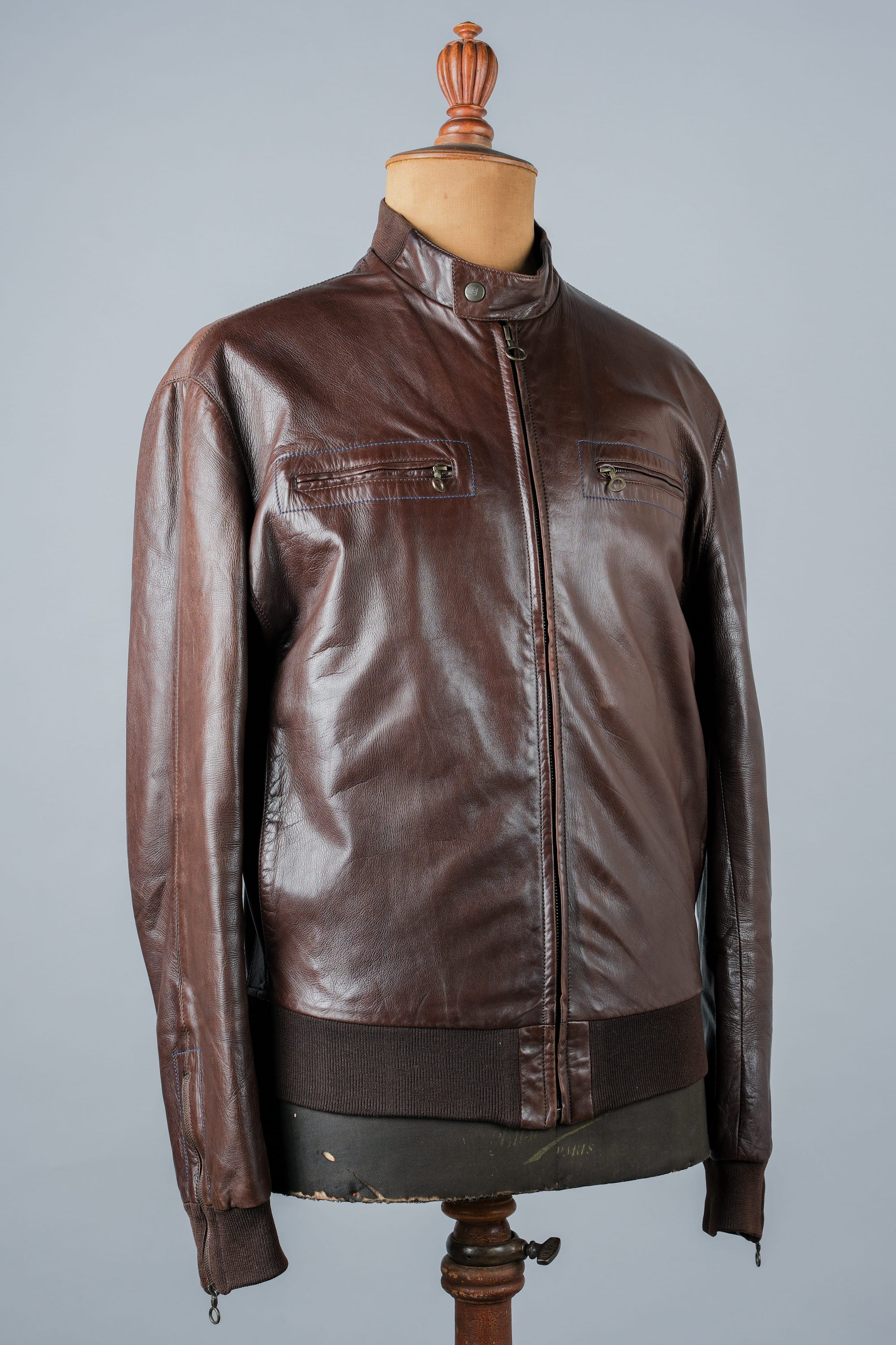 ［~90's］Old SERAPHIN Zip Up Lambskin Leather Blouson Size.50