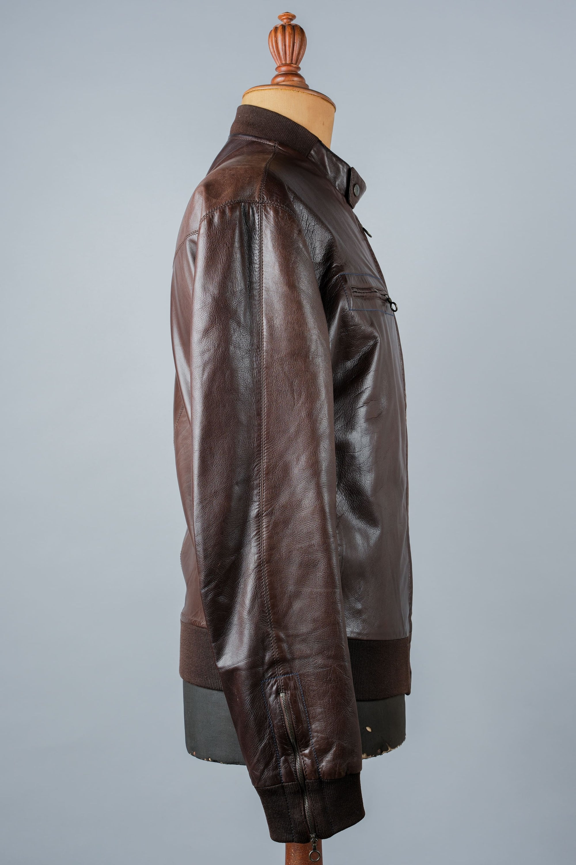 ［~90's］Old SERAPHIN Zip Up Lambskin Leather Blouson Size.50