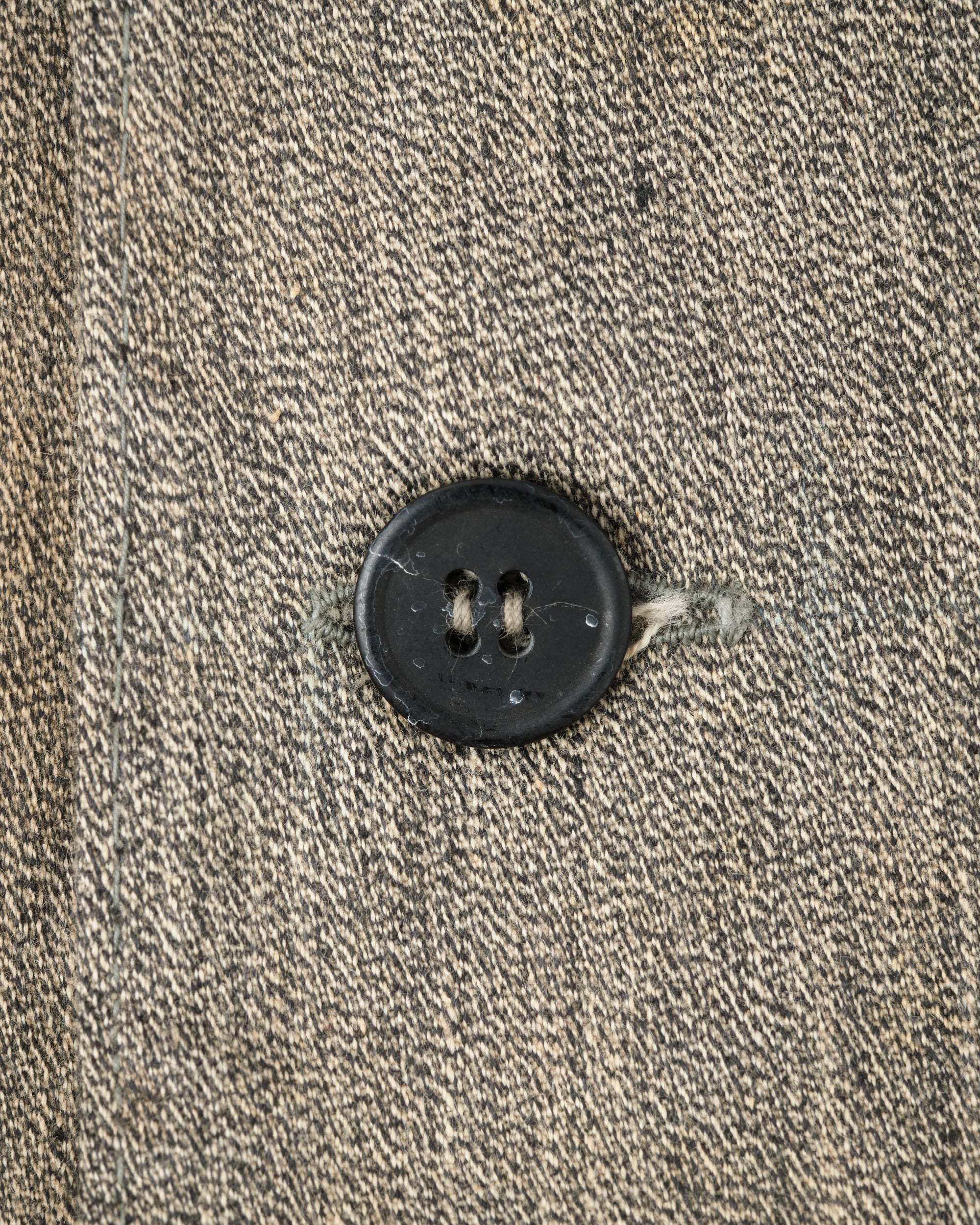 ［~20's］Royal Italian Army Salt & Pepper Cotton Stand Collar Jacket "Red Cross"
