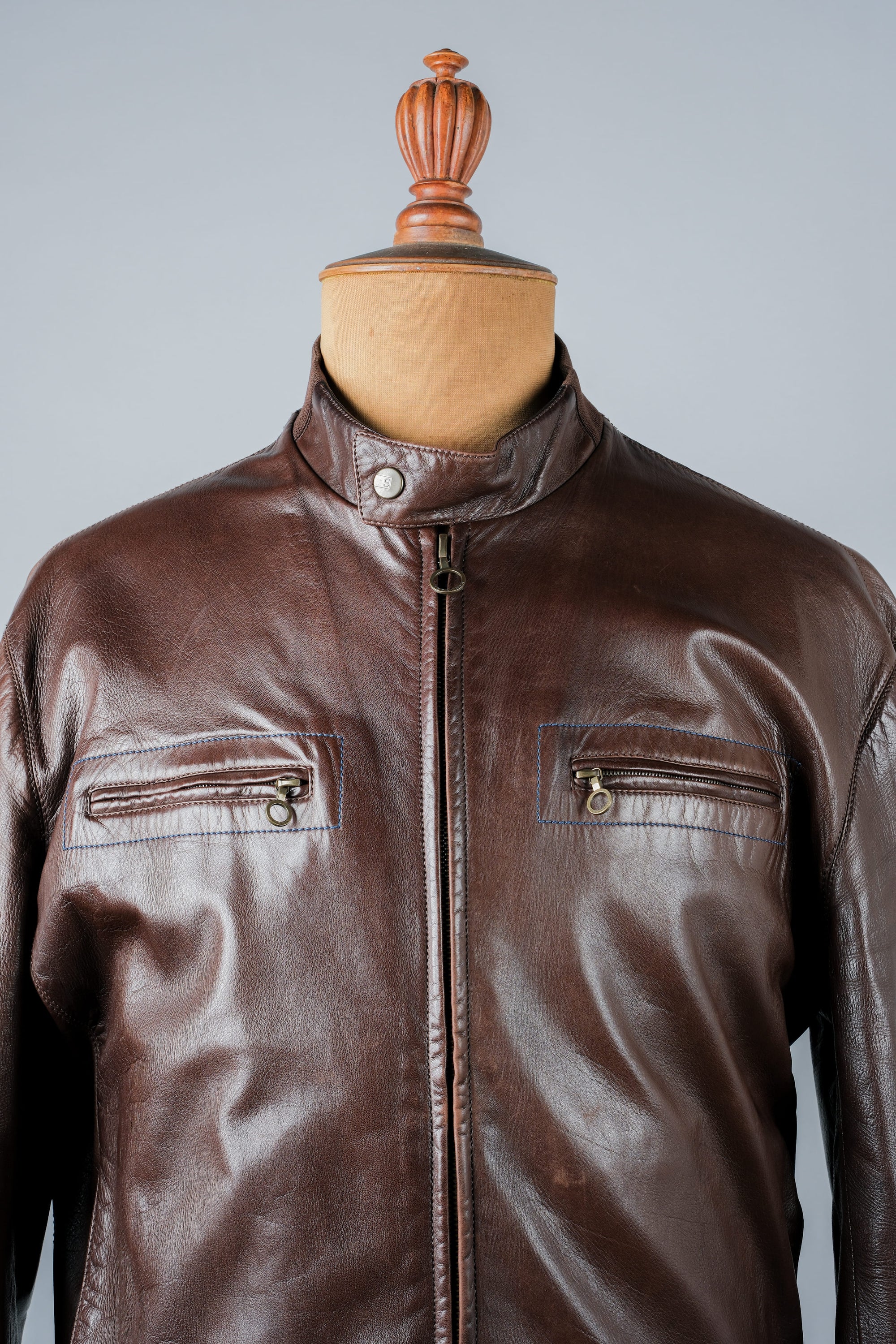 ［~90's］Old SERAPHIN Zip Up Lambskin Leather Blouson Size.50