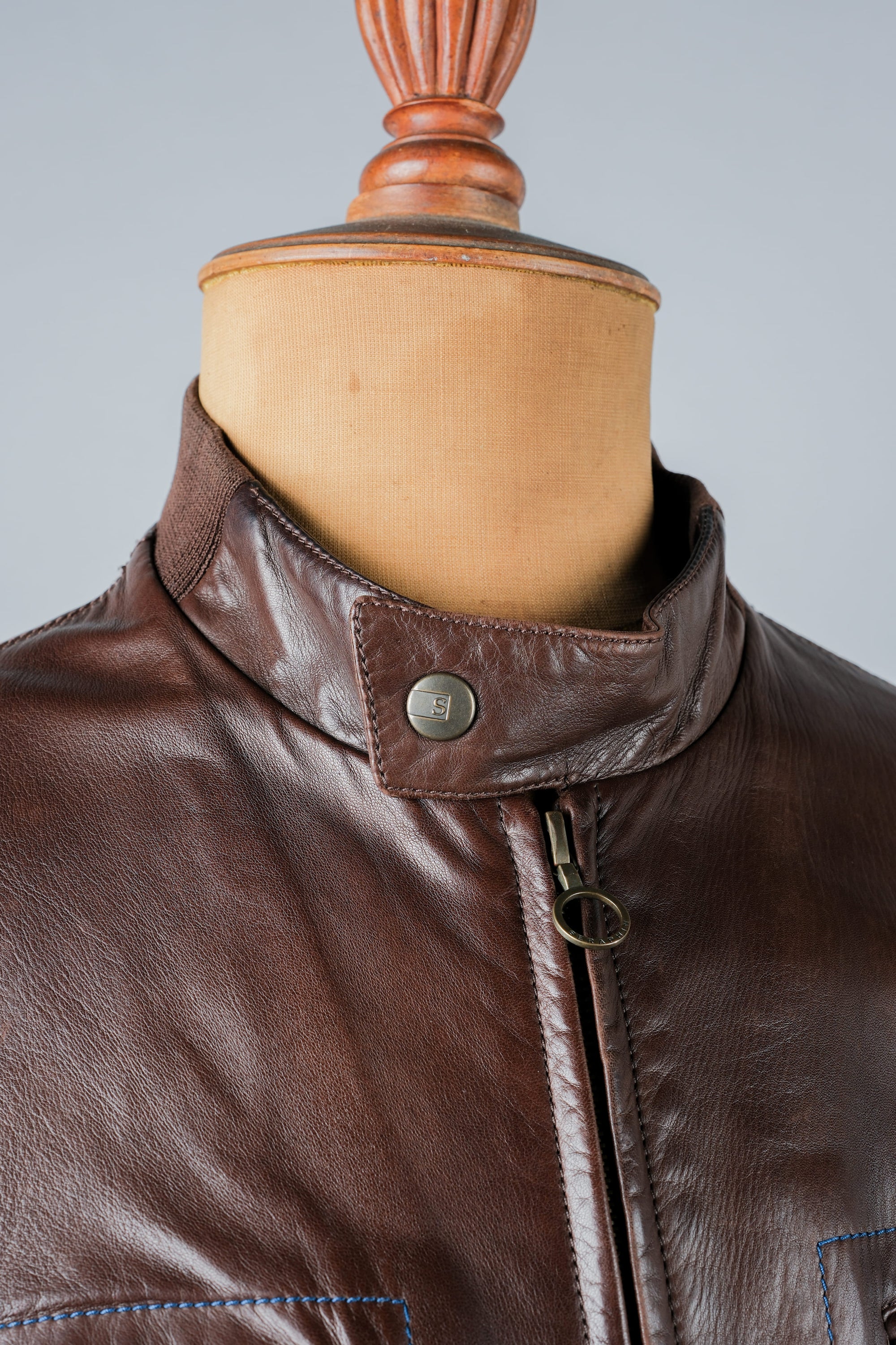 ［~90's］Old SERAPHIN Zip Up Lambskin Leather Blouson Size.50