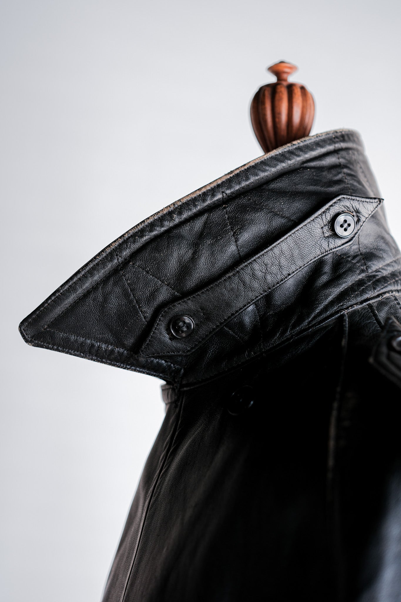 ［~70's］French Army Motorcycle Leather Jacket Size.100M