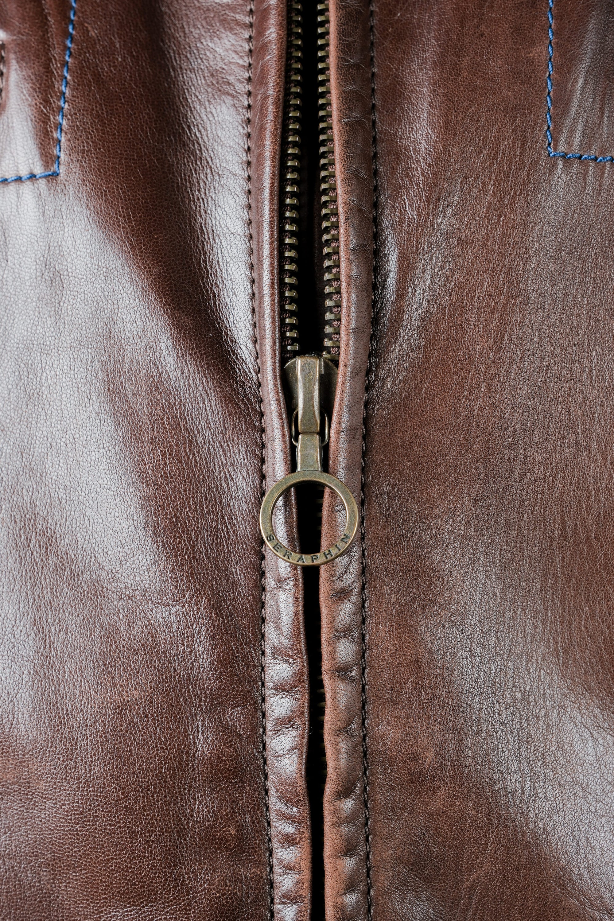 ［~90's］Old SERAPHIN Zip Up Lambskin Leather Blouson Size.50