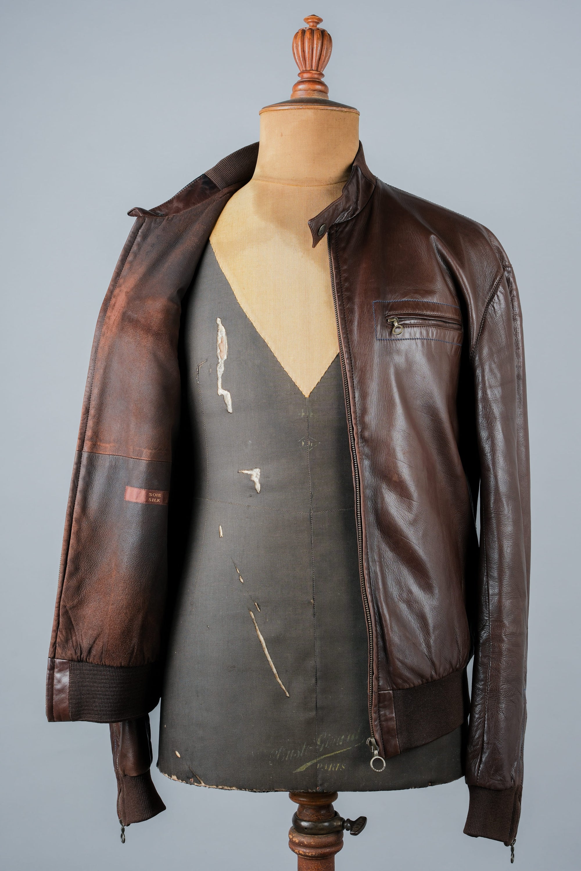 ［~90's］Old SERAPHIN Zip Up Lambskin Leather Blouson Size.50