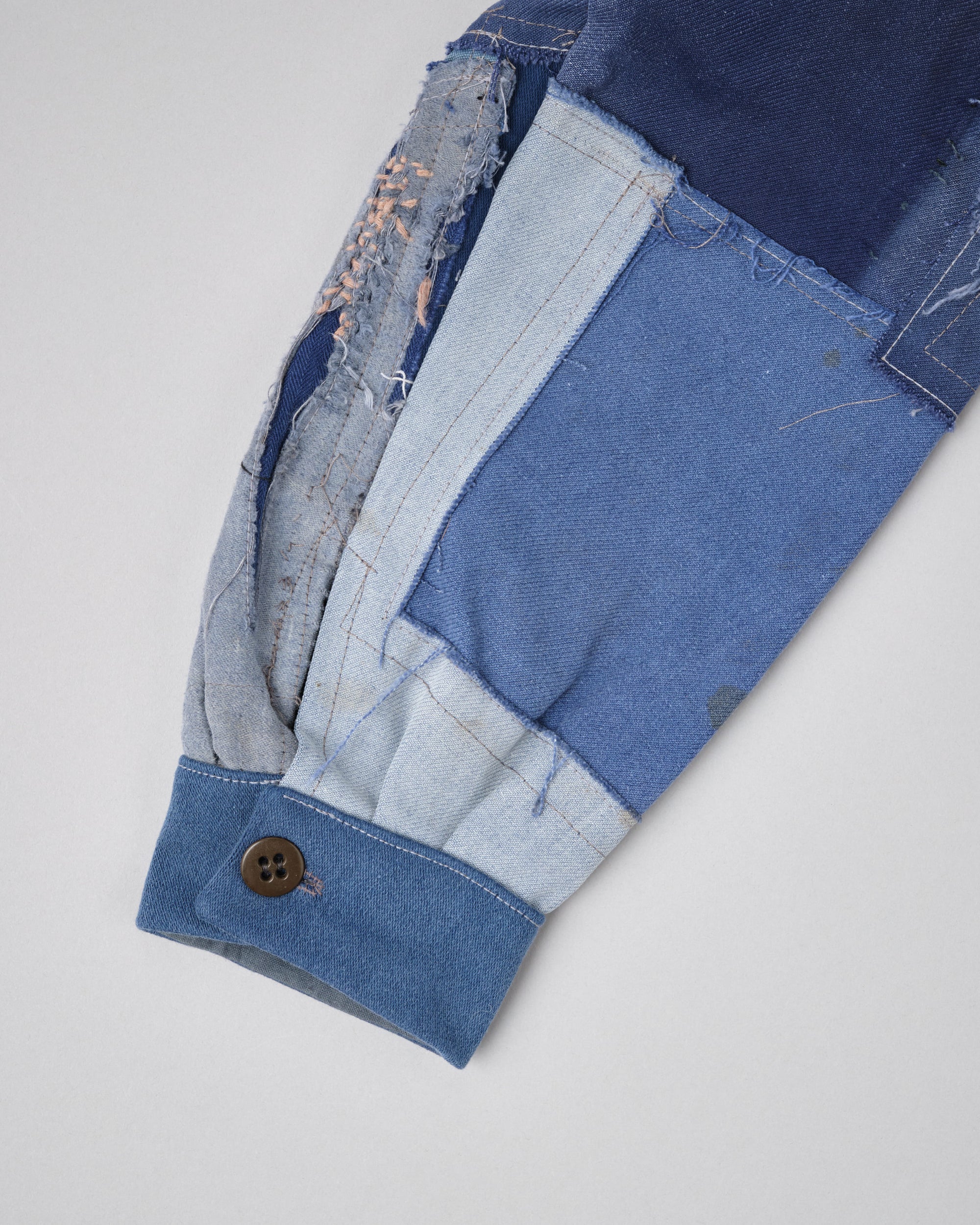 ［PROPOSITION］Various French Vintage Blue Fabrics Short Jacket