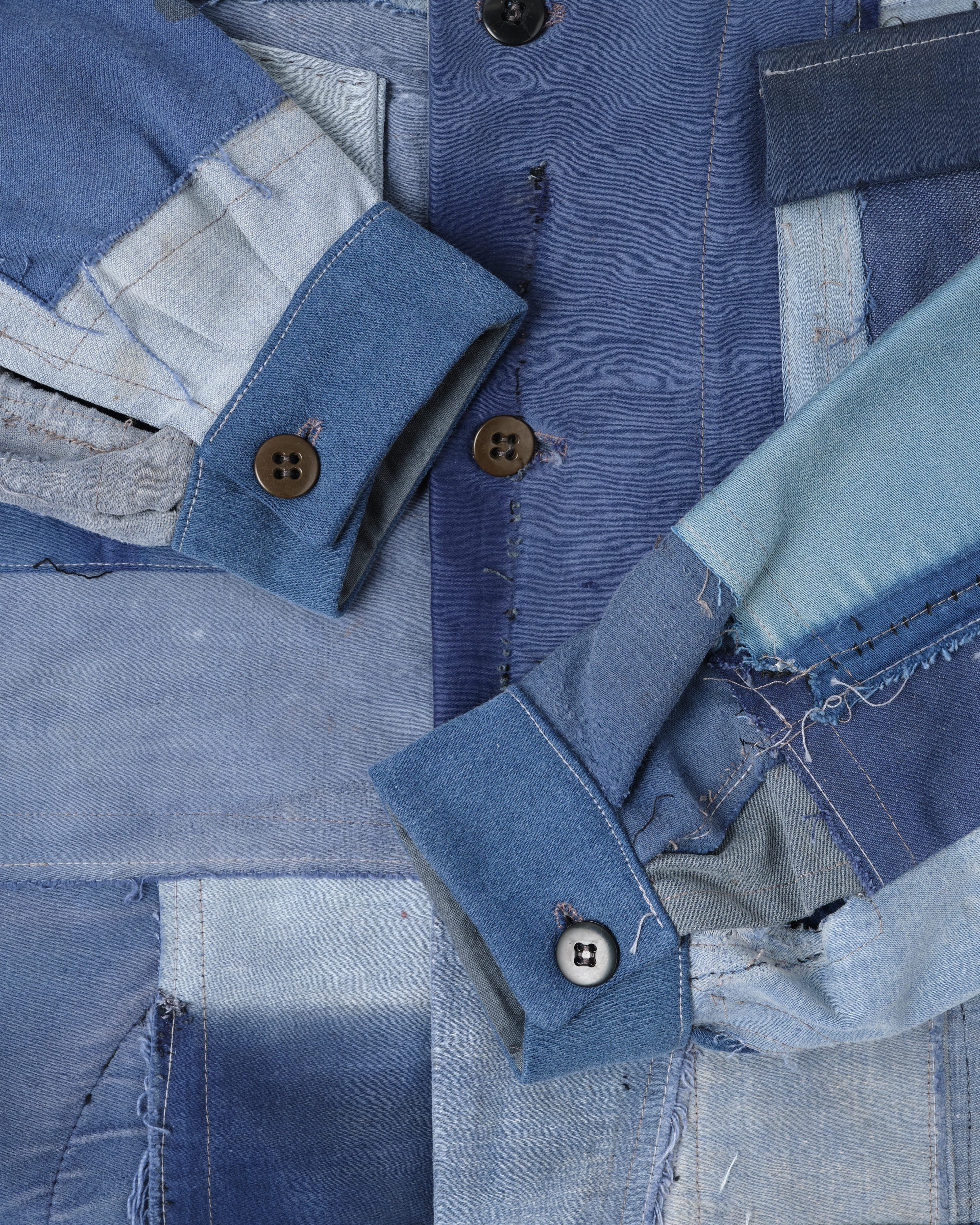 [PROPOSITION] Various French Vintage Blue Fabrics Short Jacket