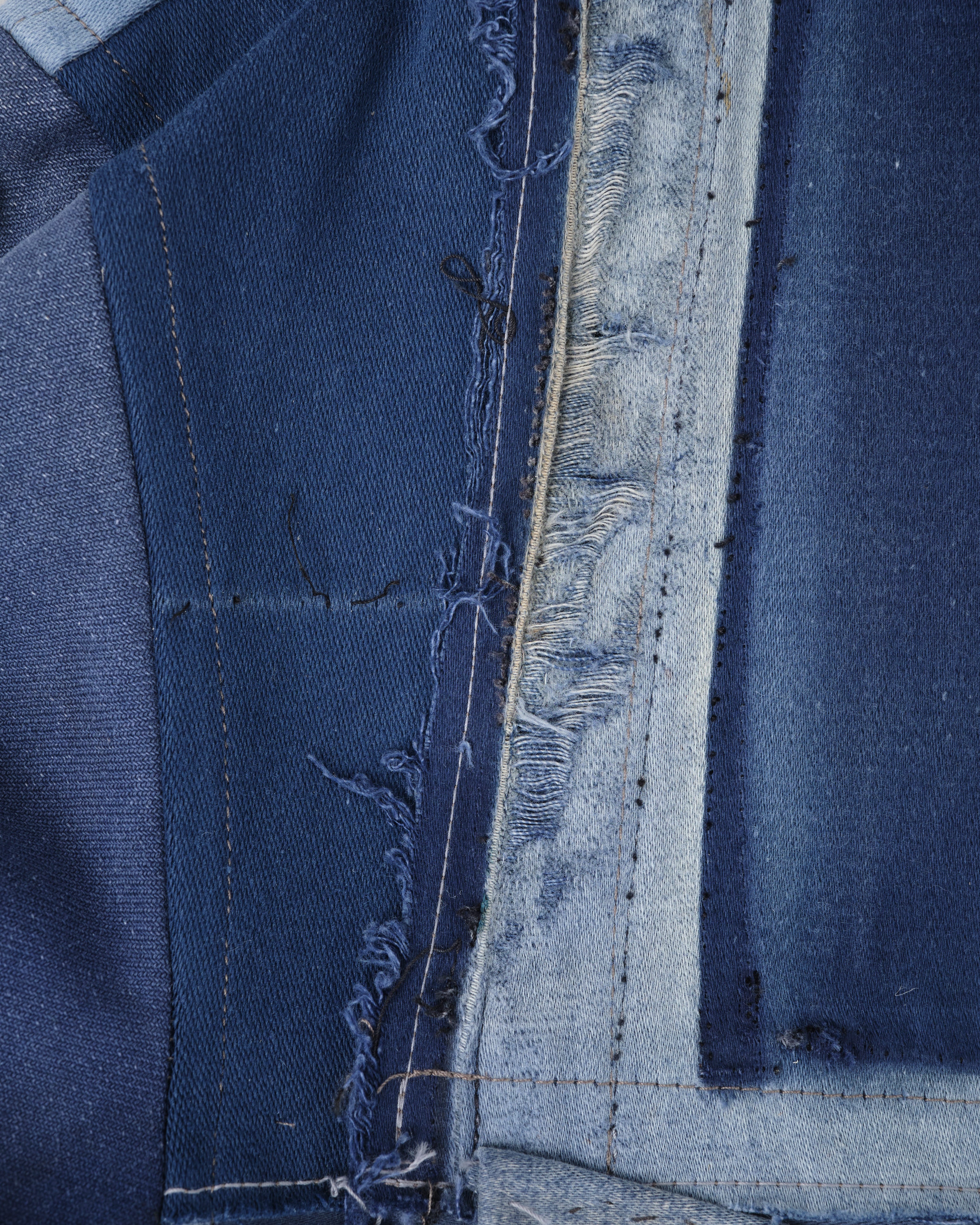 [PROPOSITION] Various French Vintage Blue Fabrics Short Jacket