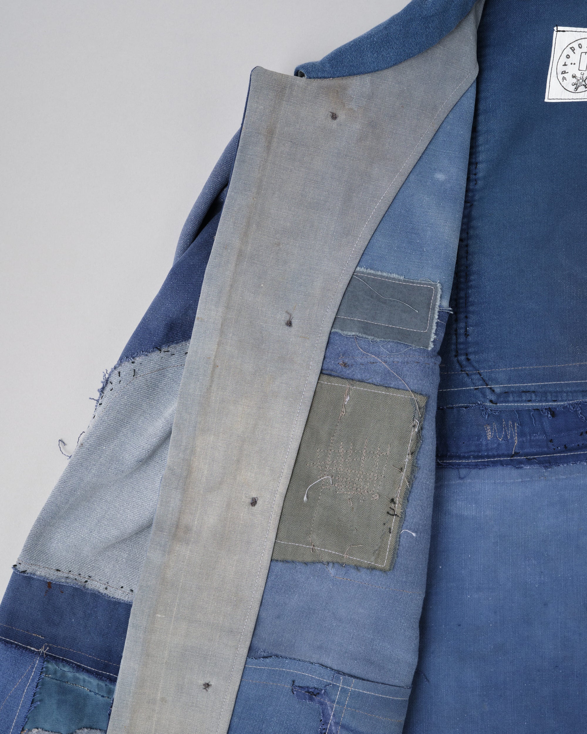［PROPOSITION］Various French Vintage Blue Fabrics Short Jacket
