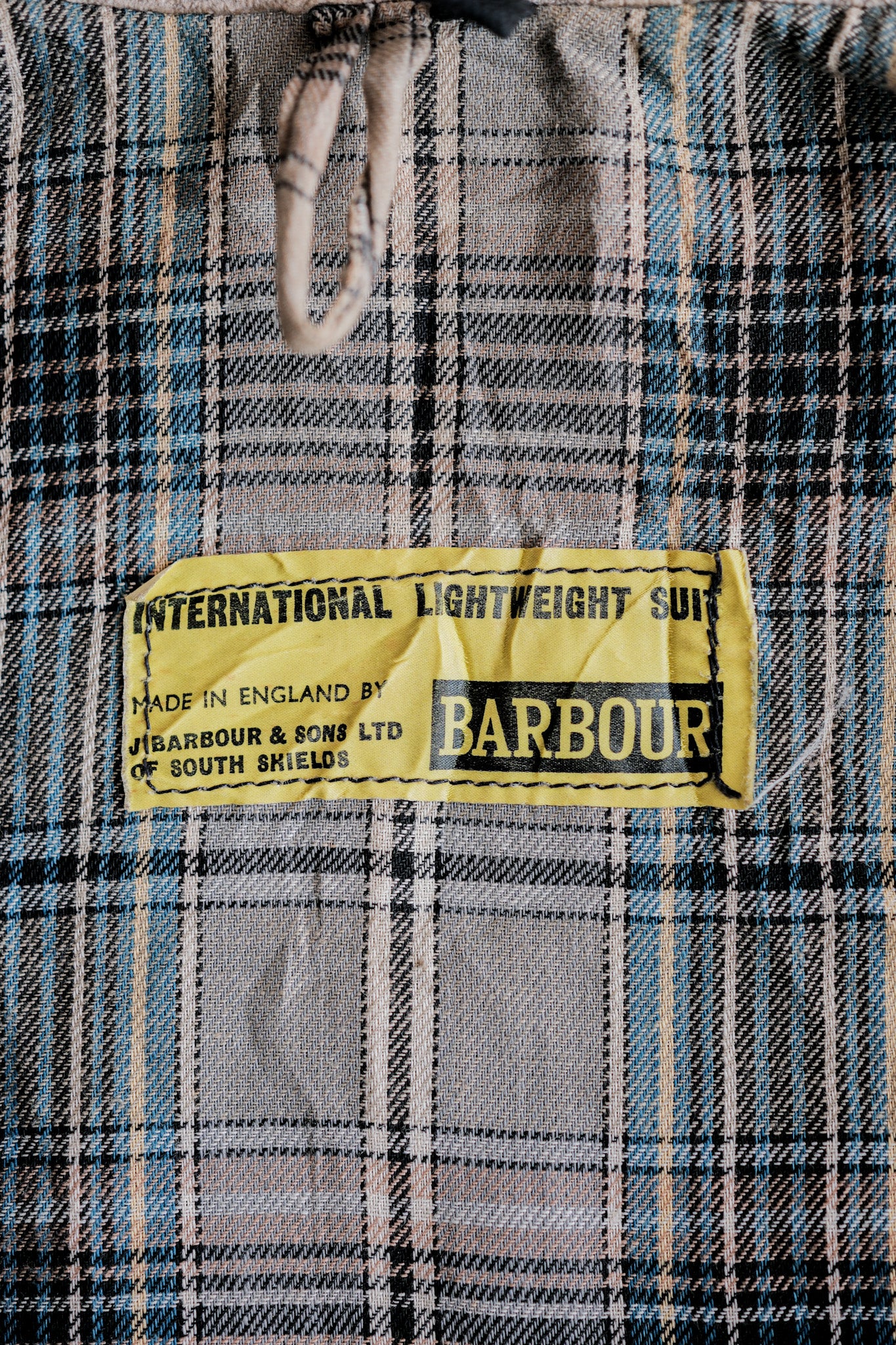 [~ 70's] Barbour vintage "Suit léger international" Taille de l'étiquette jaune.34