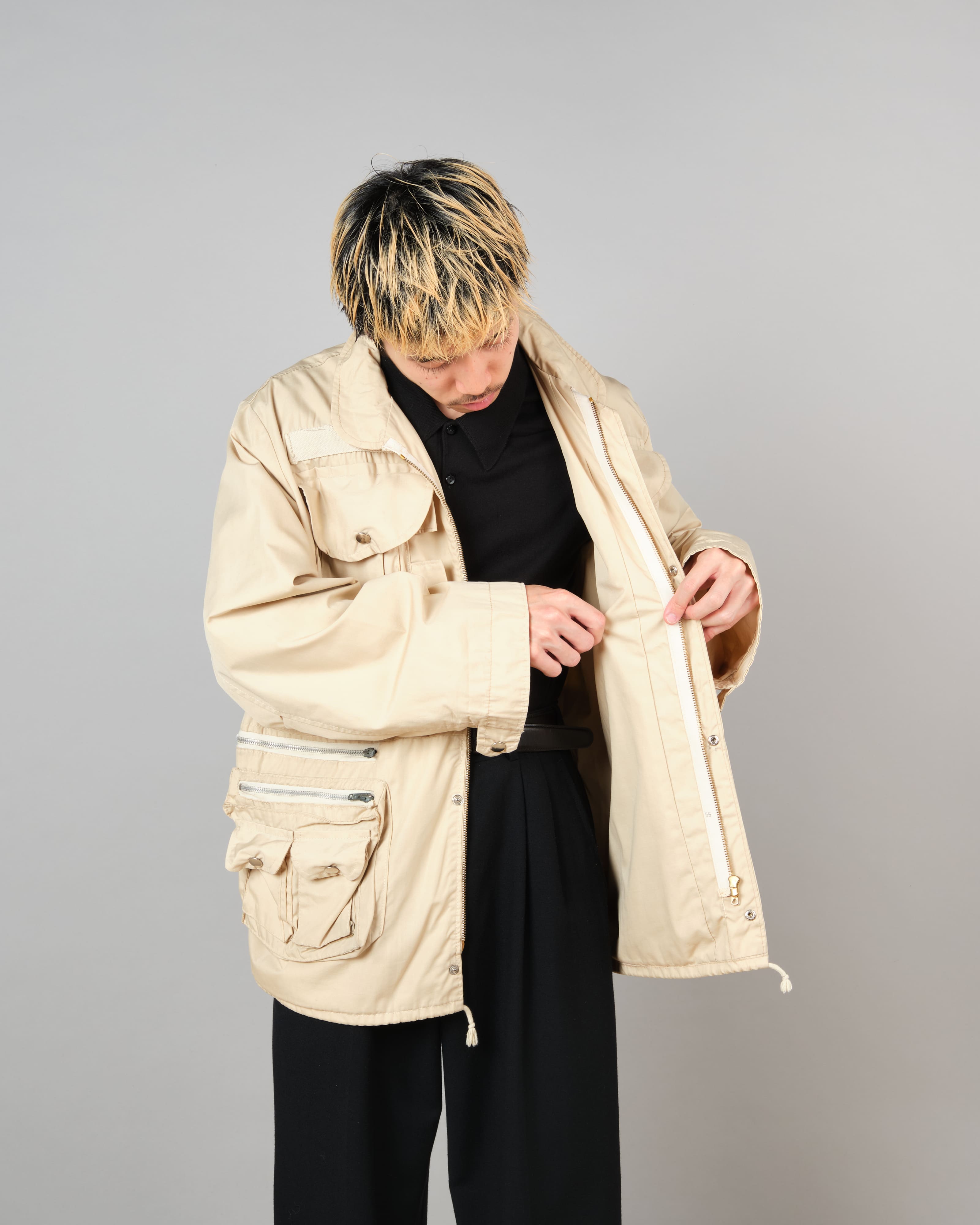 [~70's] French Vintage Multi Pocket Jacket