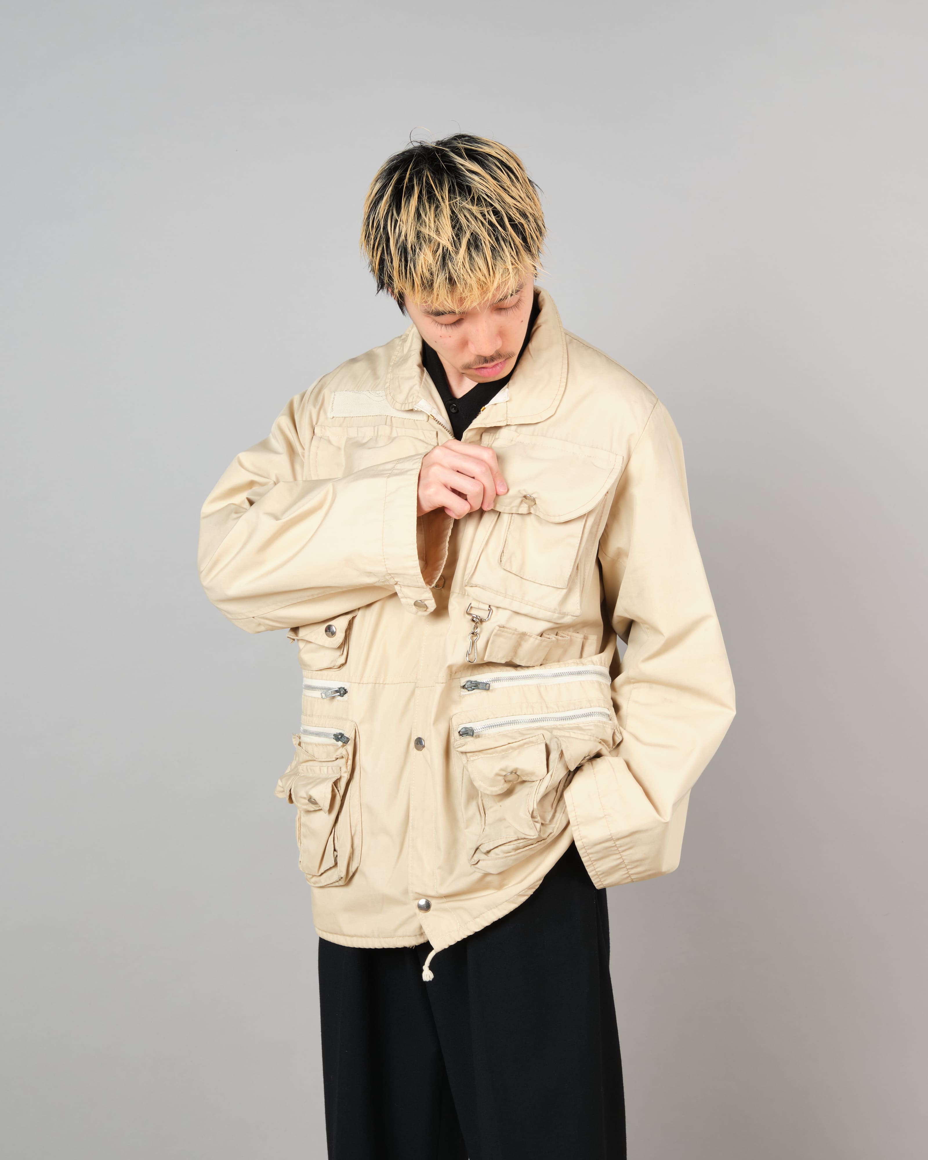 [~70's] French Vintage Multi Pocket Jacket