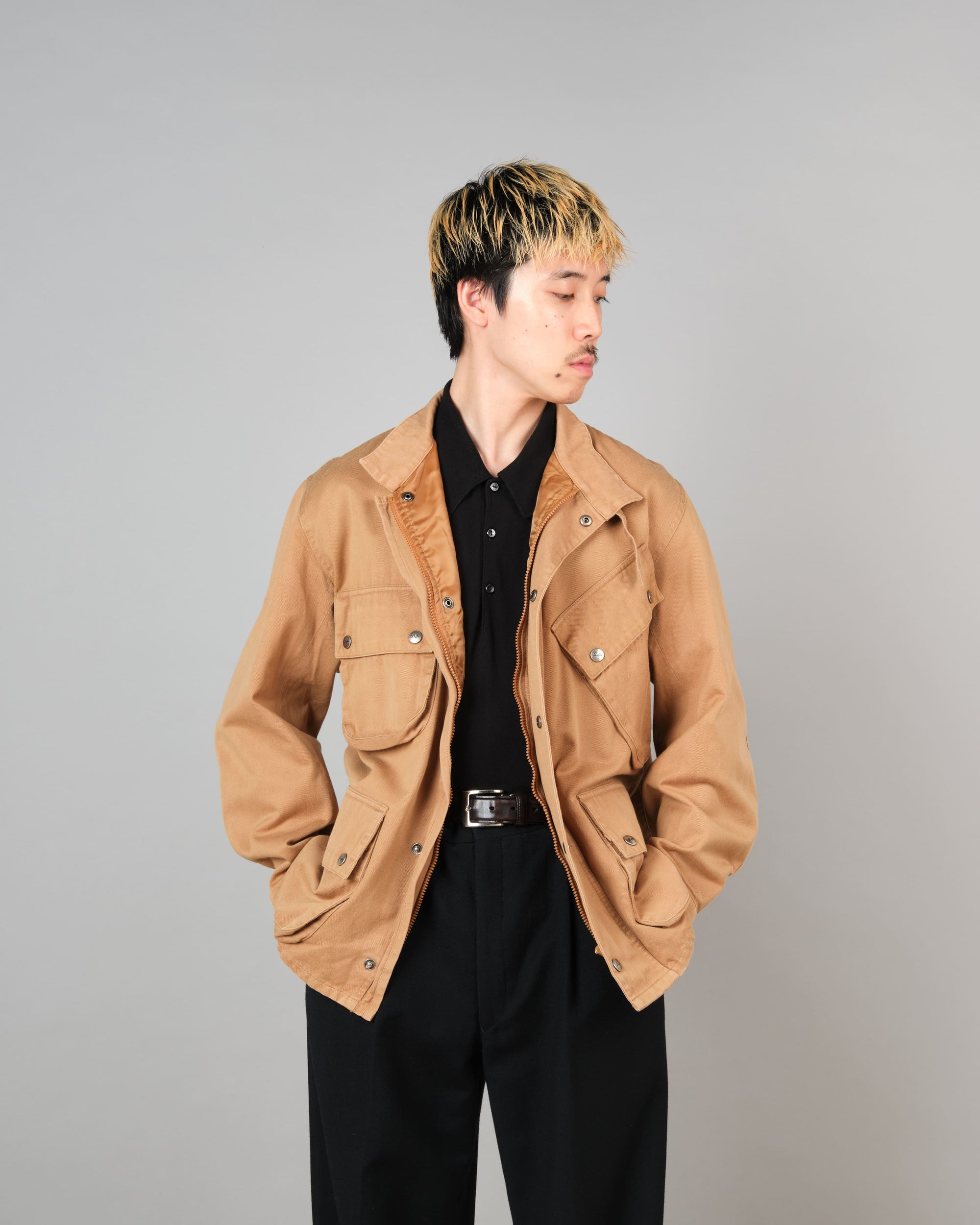 ［~80’s］Vintage The Duffer of ST.George Cotton Motorcycle Jacket Size.M