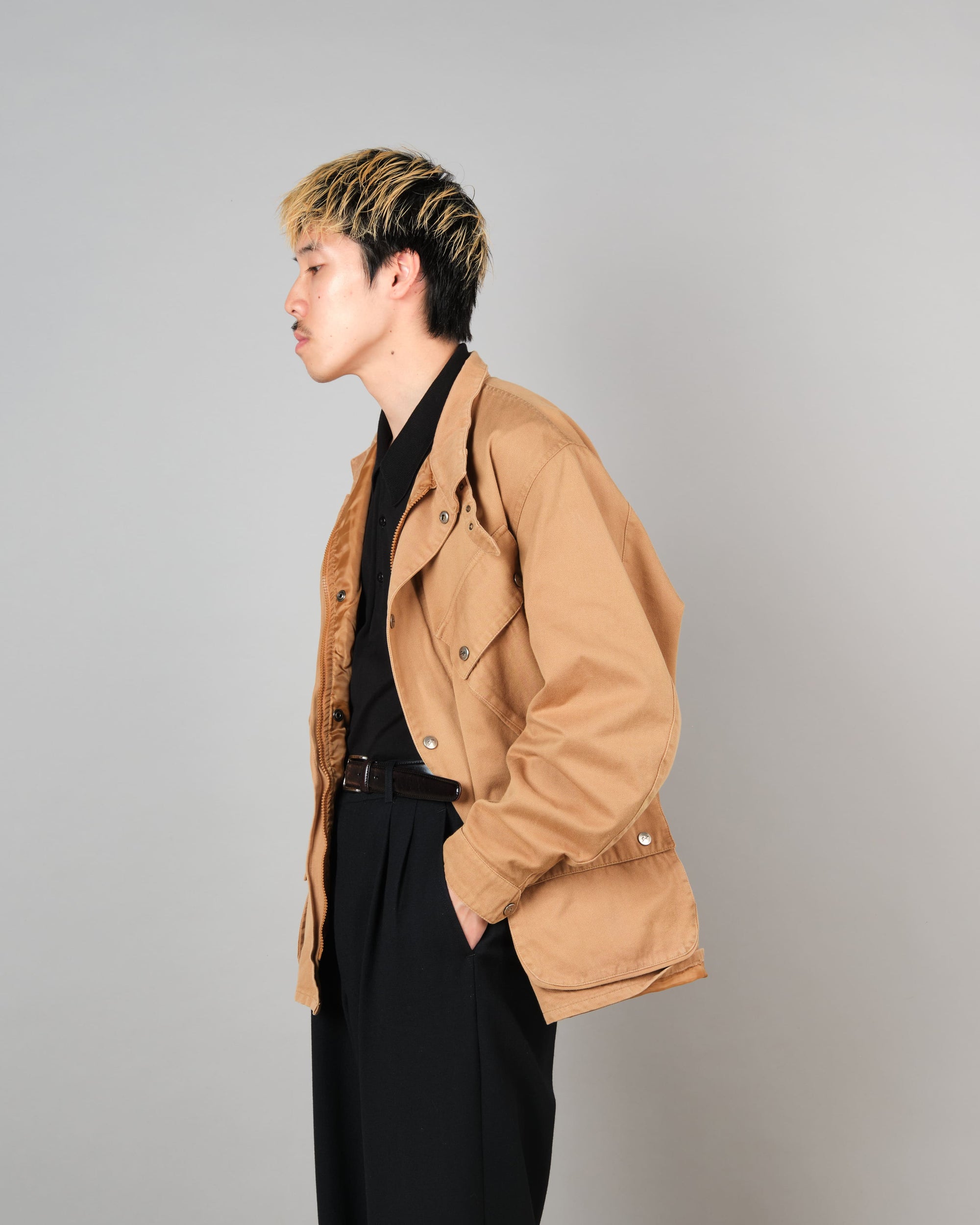 ［~80’s］Vintage The Duffer of ST.George Cotton Motorcycle Jacket Size.M