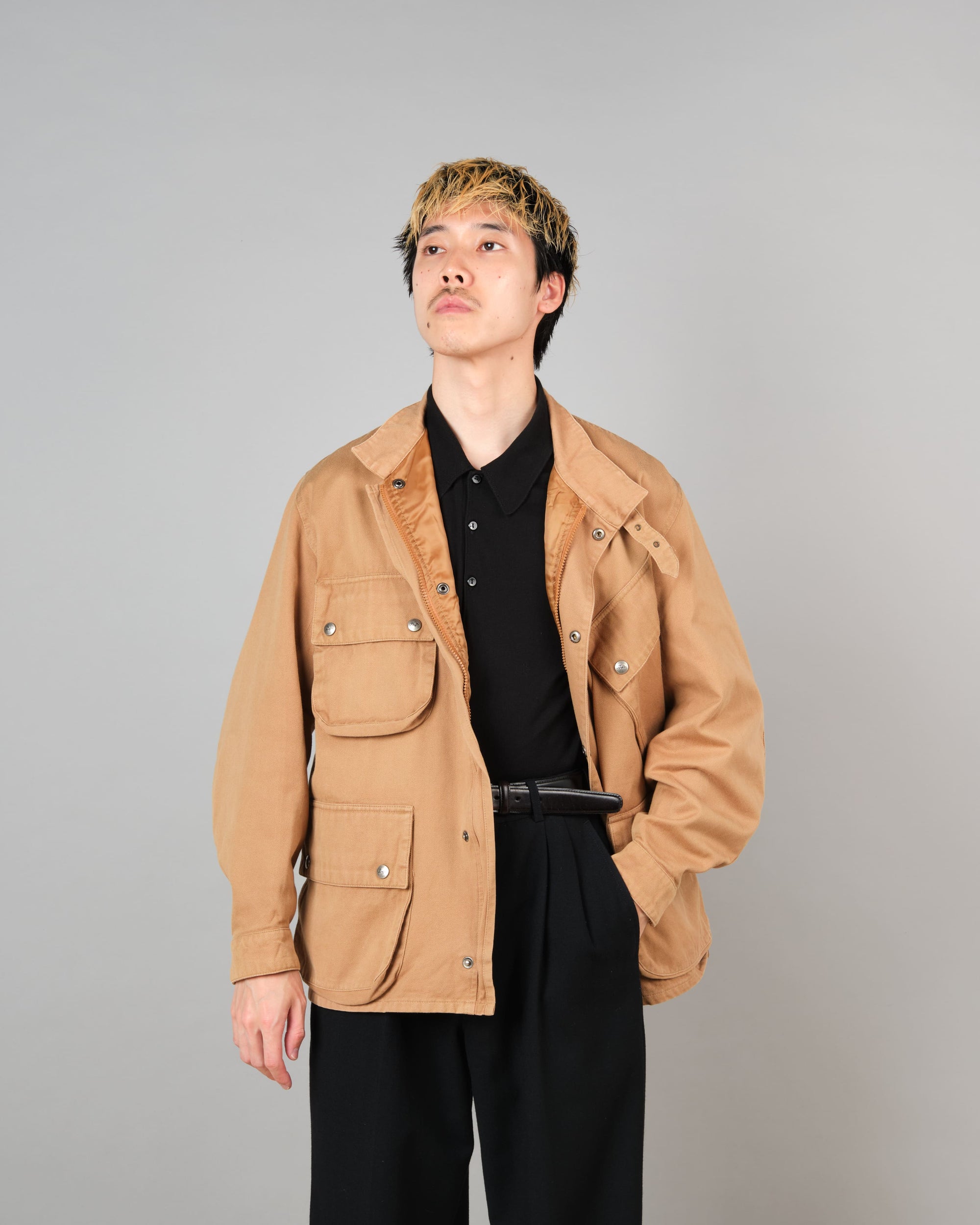 ［~80’s］Vintage The Duffer of ST.George Cotton Motorcycle Jacket Size.M
