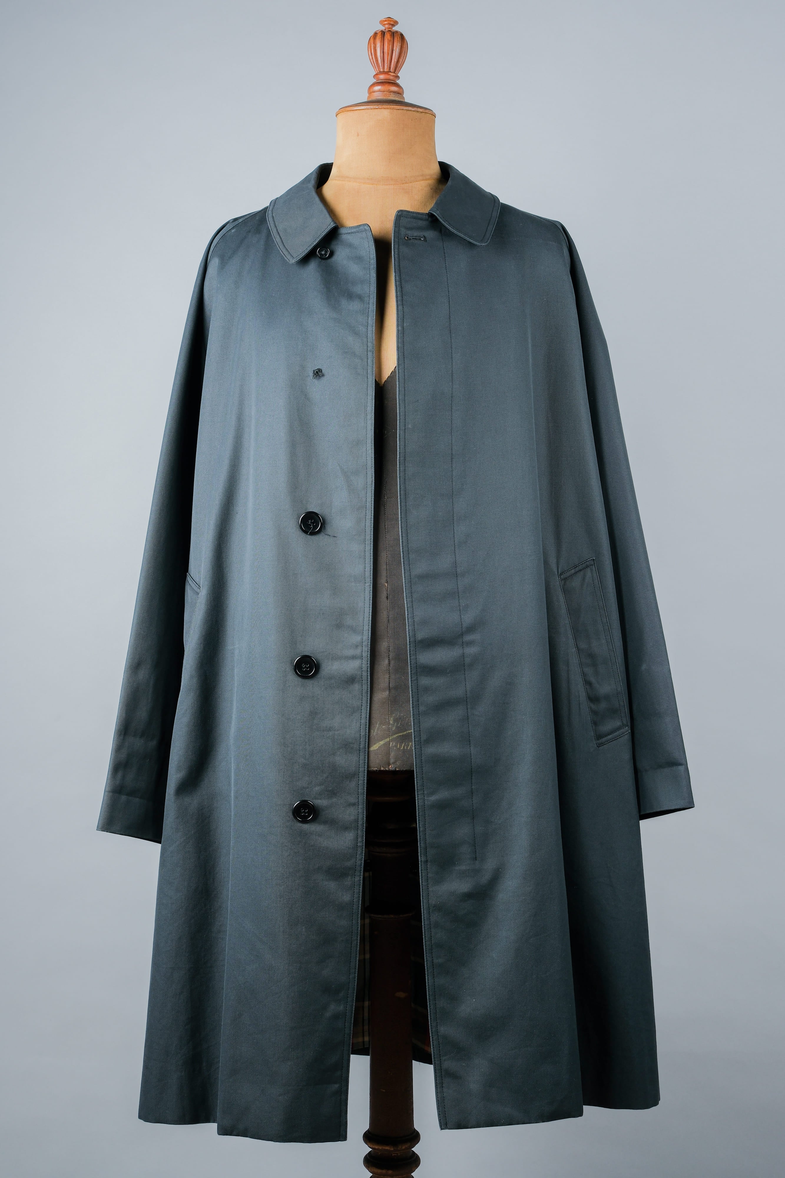 【~60's】Vintage Aquascutum Single Raglan Balmacaan Coat C100 Size.44REG "Aqua 5" "STEINHARDT 別注"