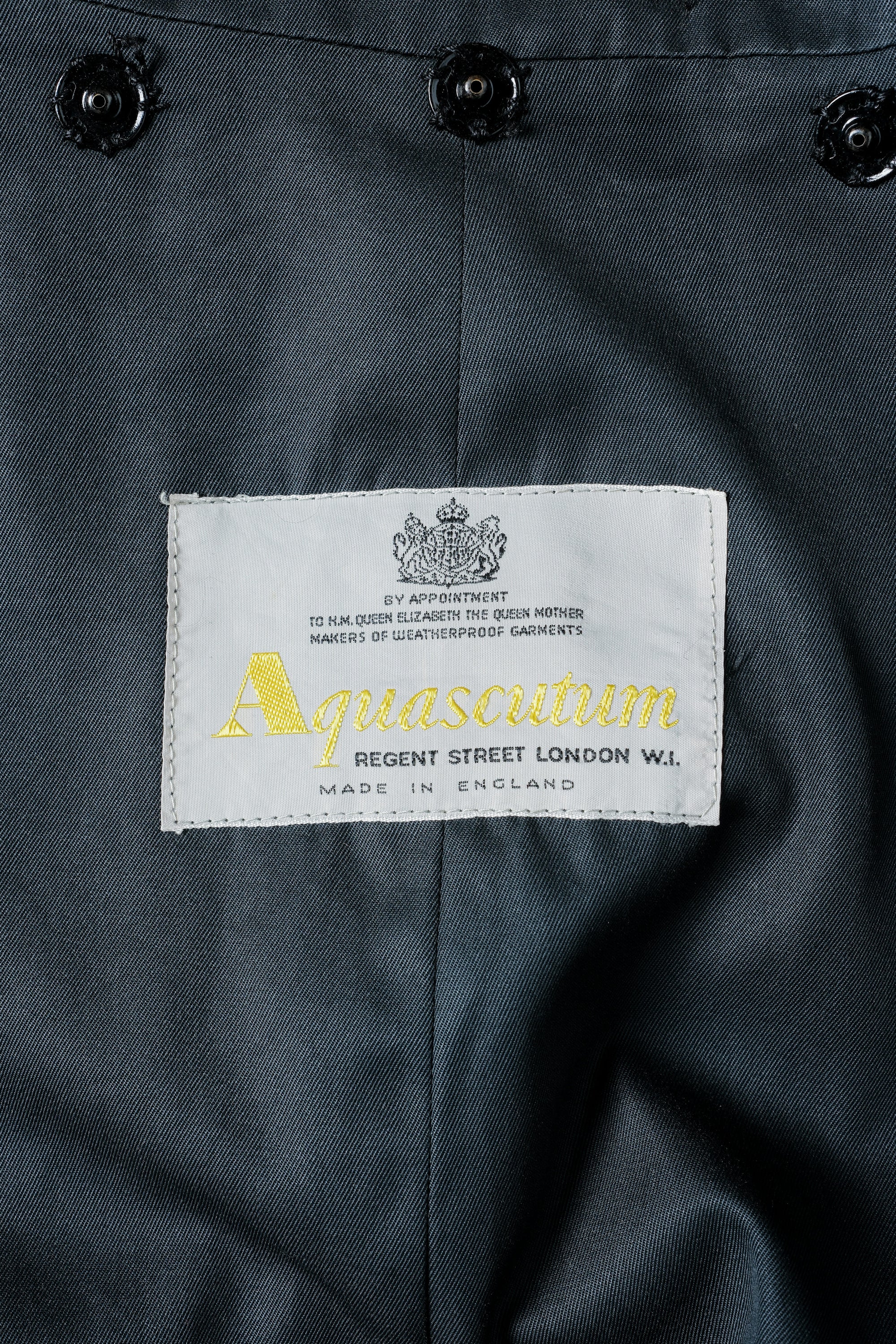 【~60's】Vintage Aquascutum Single Raglan Balmacaan Coat C100 Size.44REG "Aqua 5" "STEINHARDT 別注"
