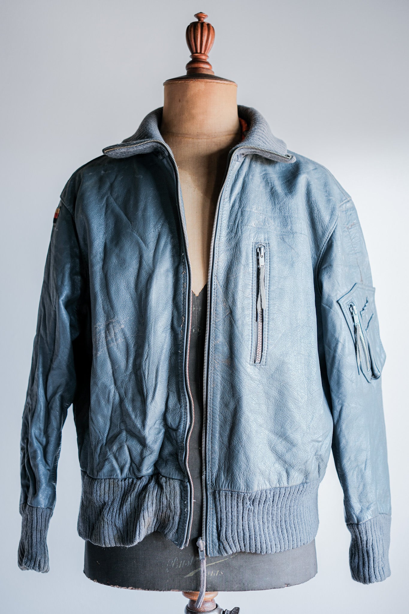 ［~70’s］West German Air Force Pilot Leather Jacket Size.170/100
