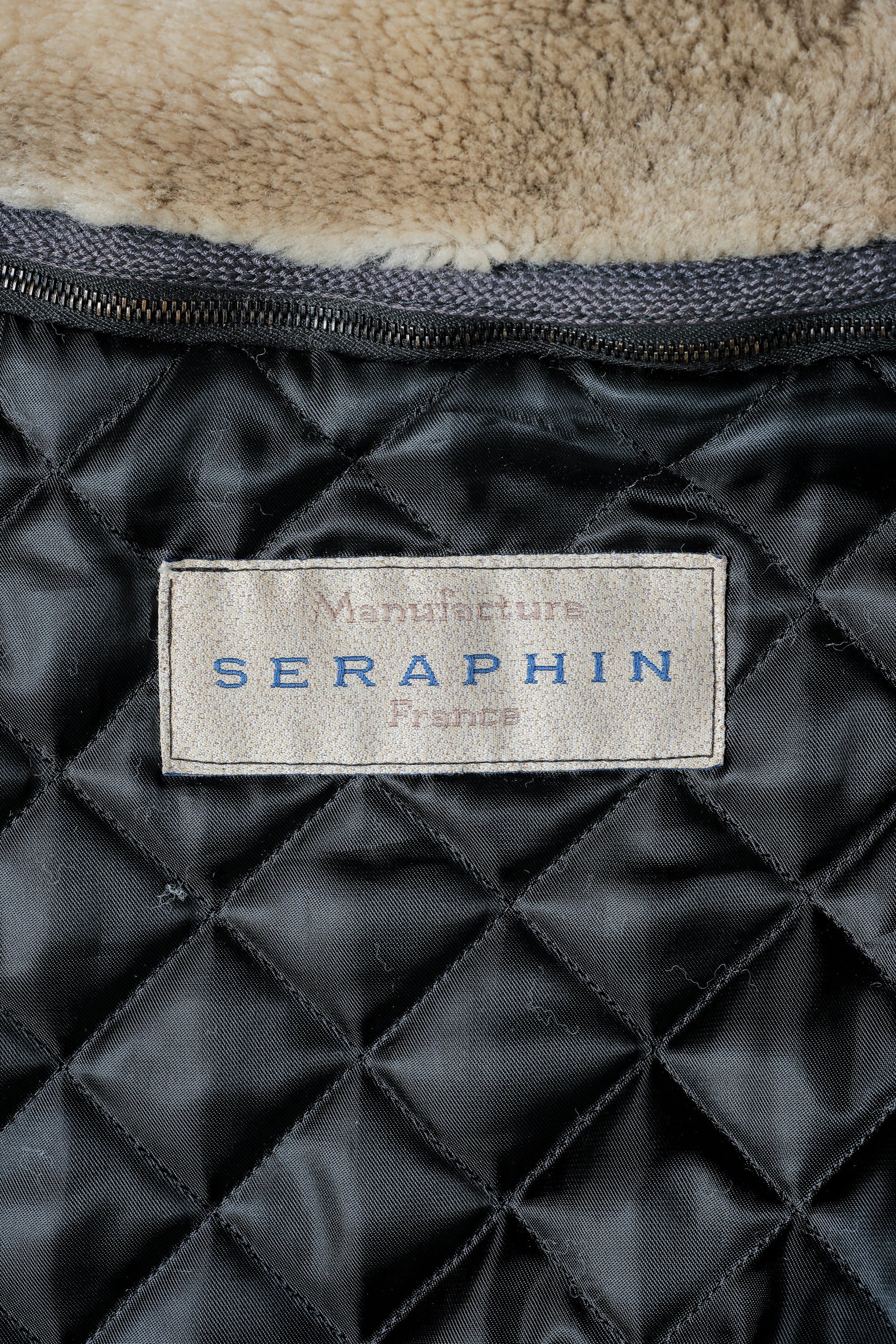 ［~90's］Old SERAPHIN Zip Up Leather Blouson