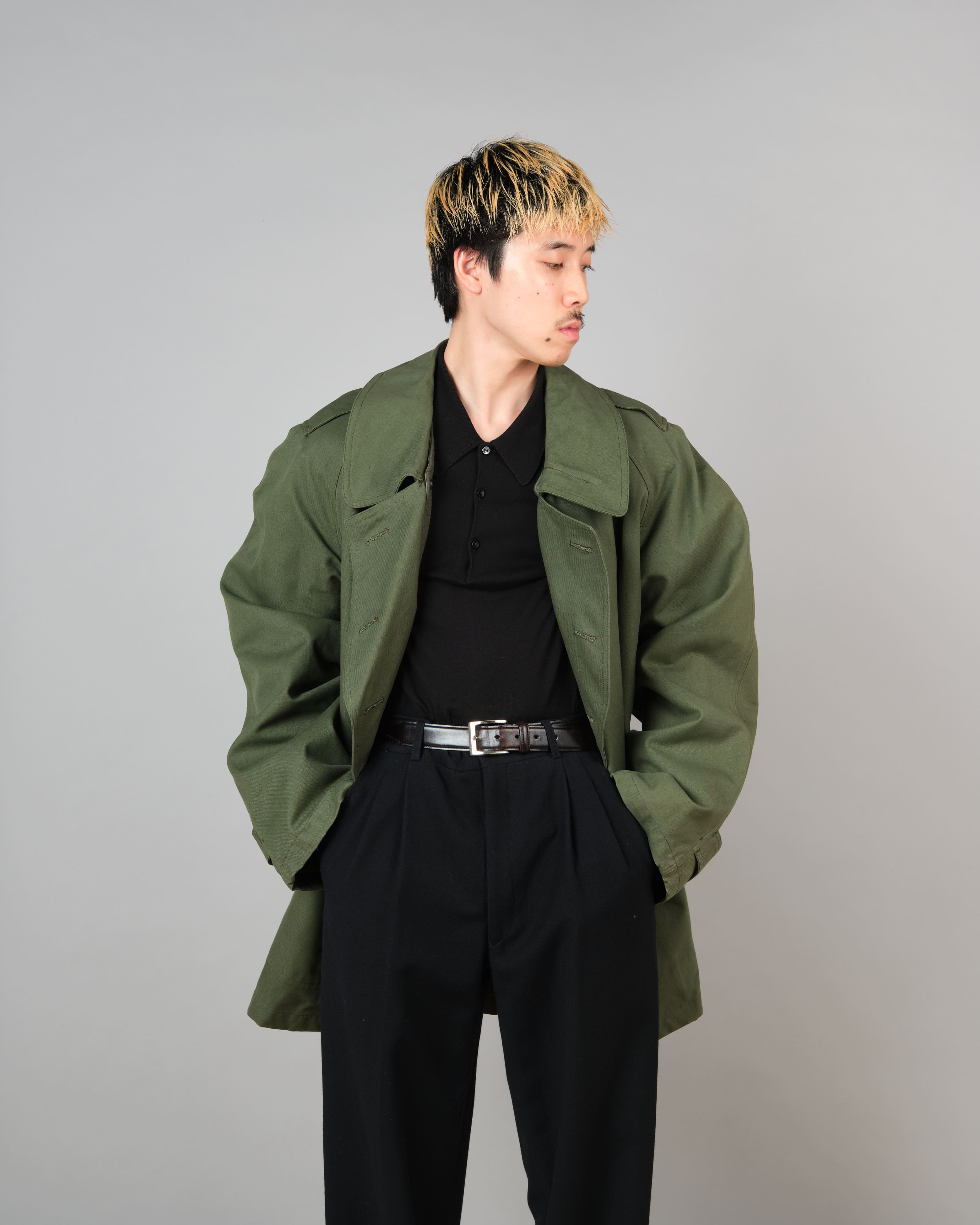 [~50's] French Air Force M38 Double Breasted Motorcycle Jacket With Liner Size.96-100 "Dead Stock"