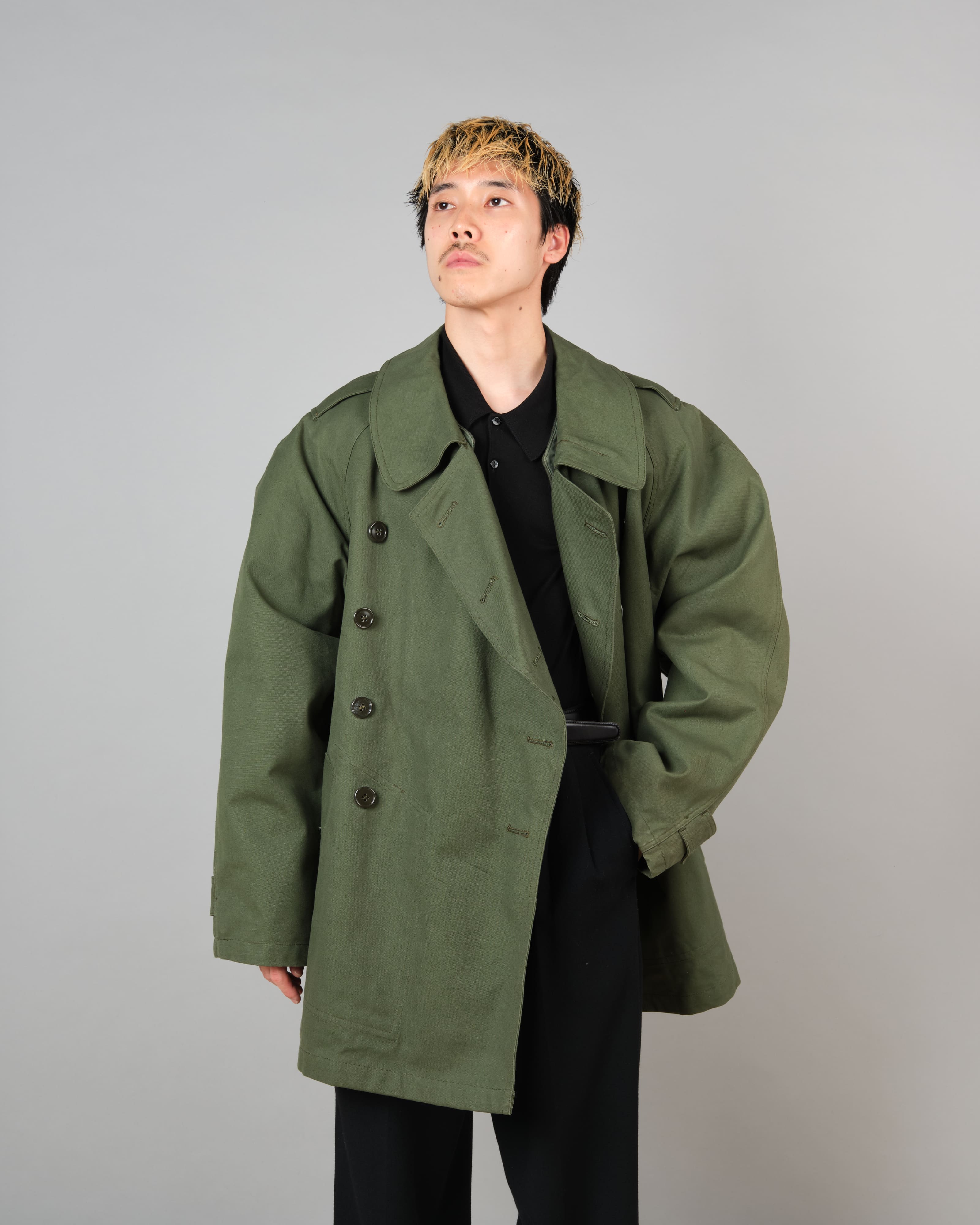 [~50's] French Air Force M38 Double Breasted Motorcycle Jacket With Liner Size.96-100 "Dead Stock"