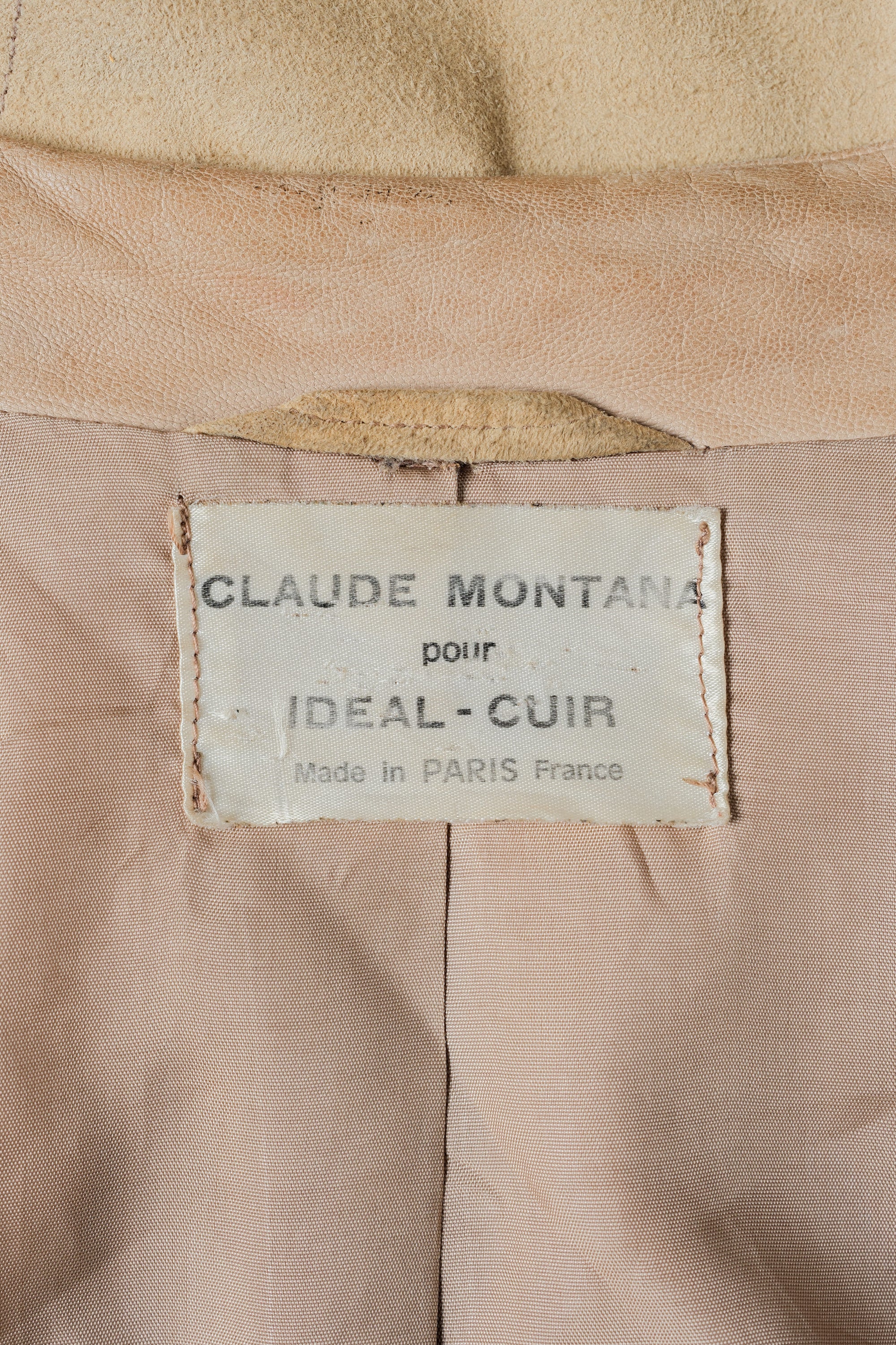 ［~80's］Old CLAUDE MONTANA Raglan Sleeve Zip Up Suede Leather Jacket