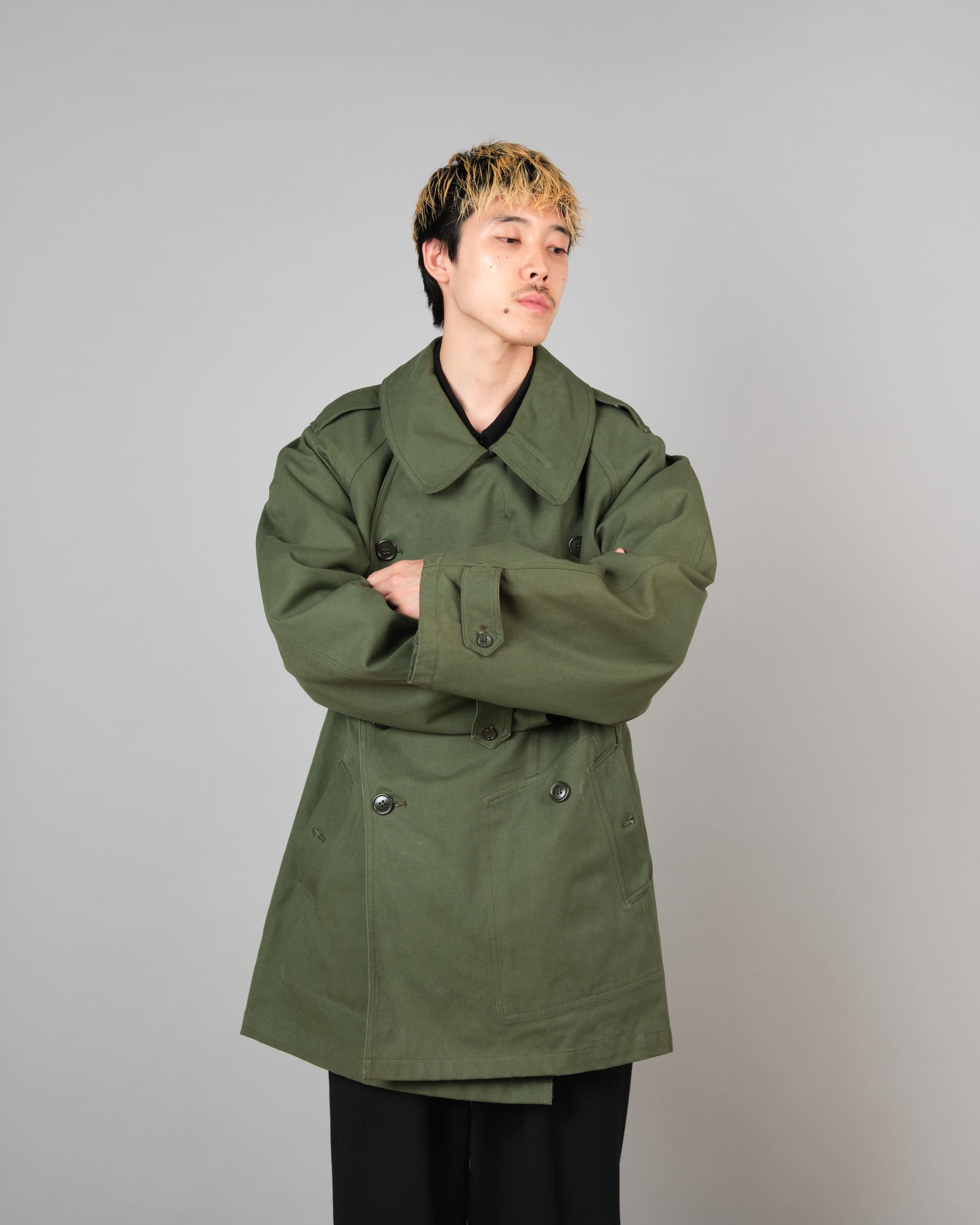 ［~50's］French Air Force M38 Double Breasted Motorcycle Jacket With Liner Size.96-100 "Dead Stock"